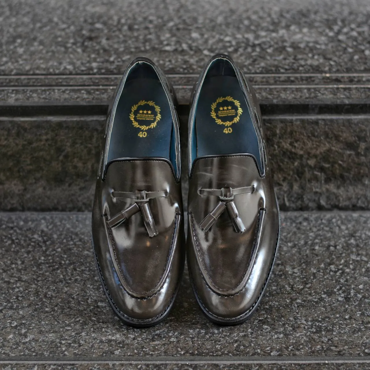 503 Tassel Loafer Grey x Black Soles