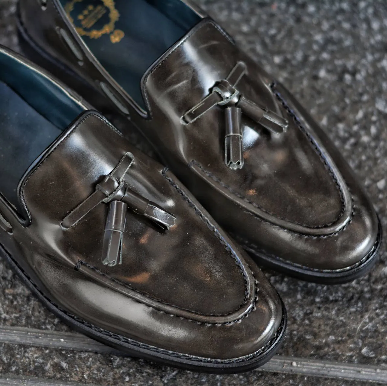 503 Tassel Loafer Grey x Black Soles