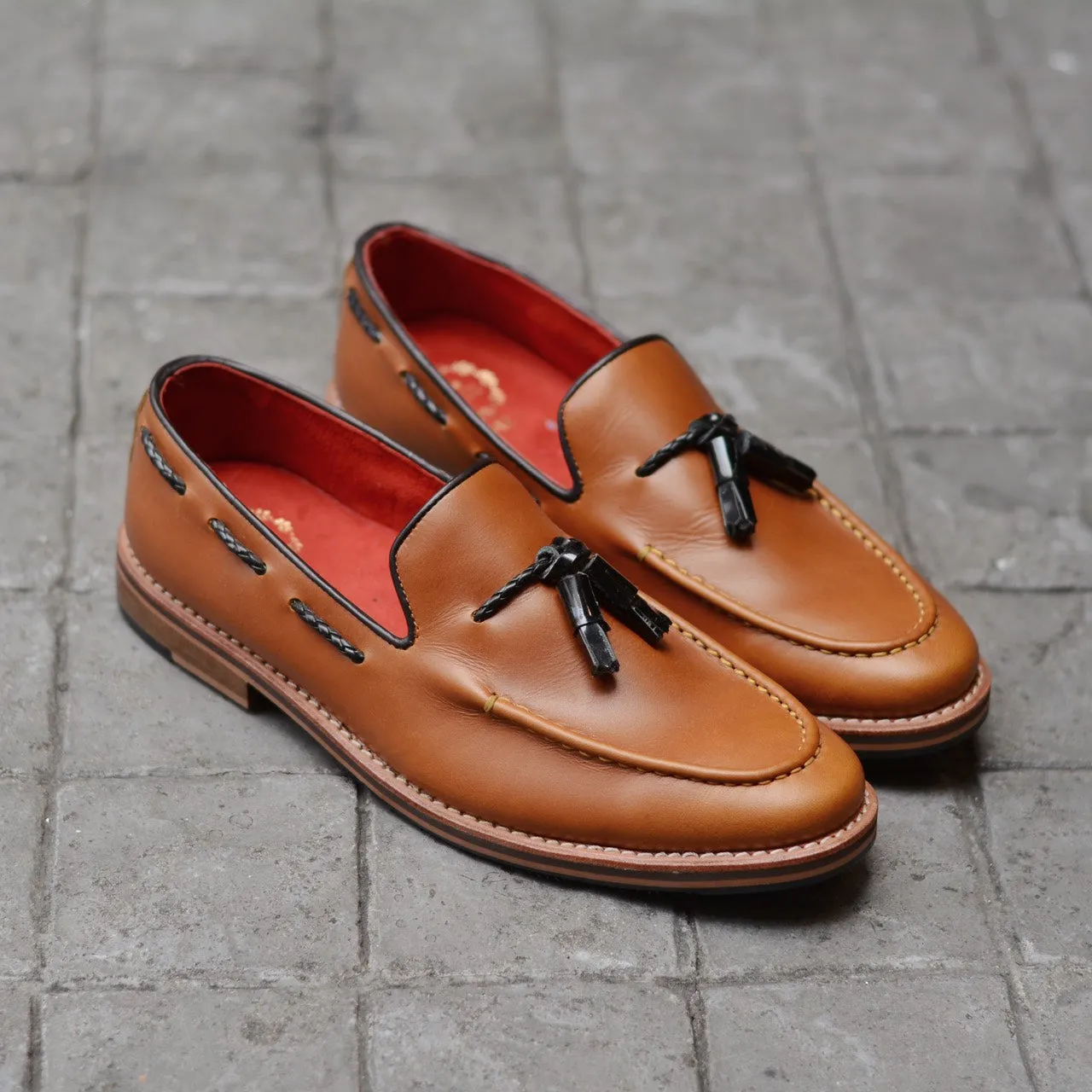 503 Tassel Loafer Whisky x wooden soles