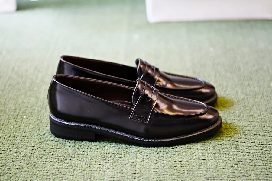 509 Penny Loafer Black x Black Soles