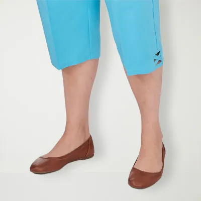 Alfred Dunner Summer Breeze Mid Rise Plus Capris