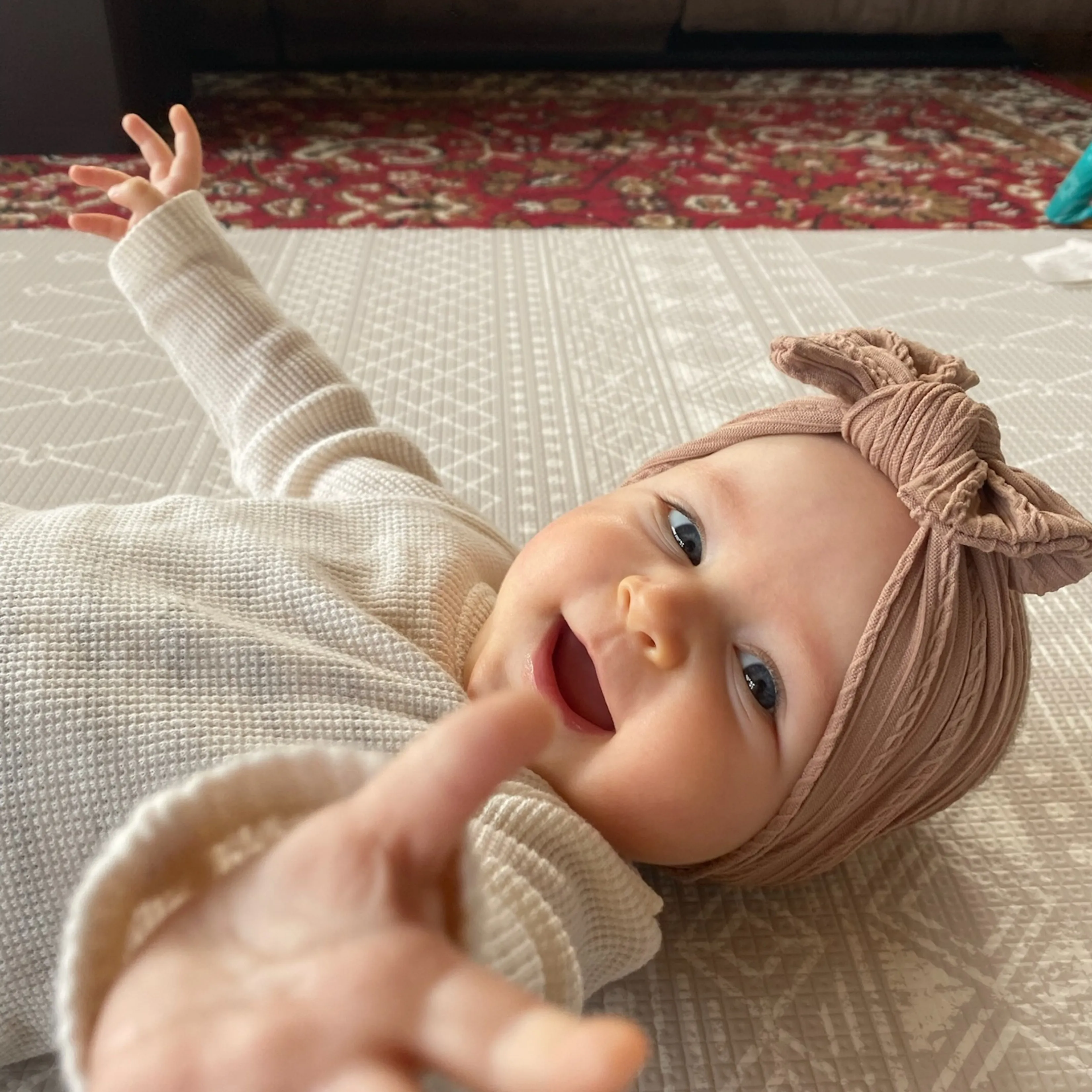 Baby Top Knot Single Bow Headband Lemon