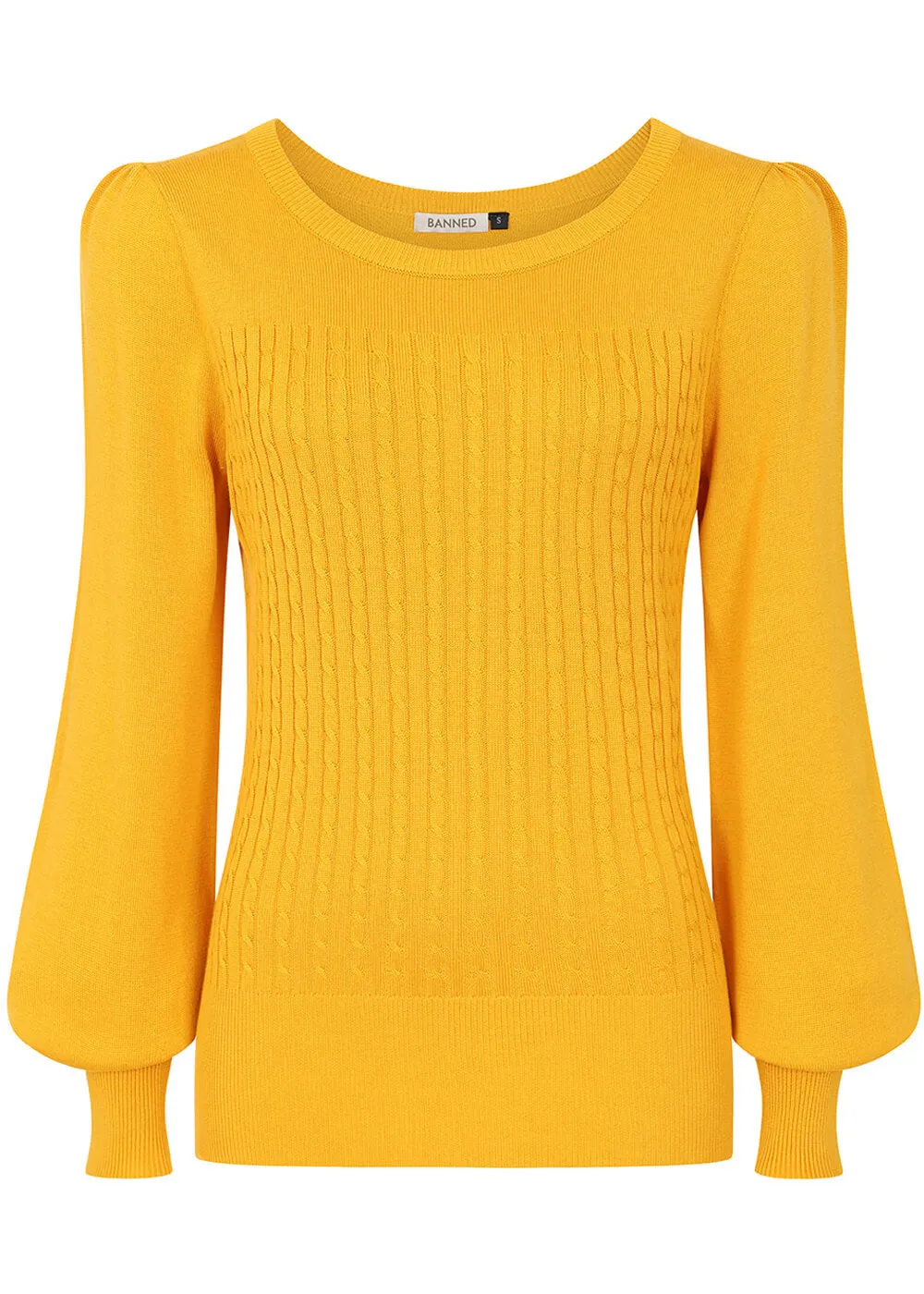 Banned Una Cable 40's Jumper Mustard