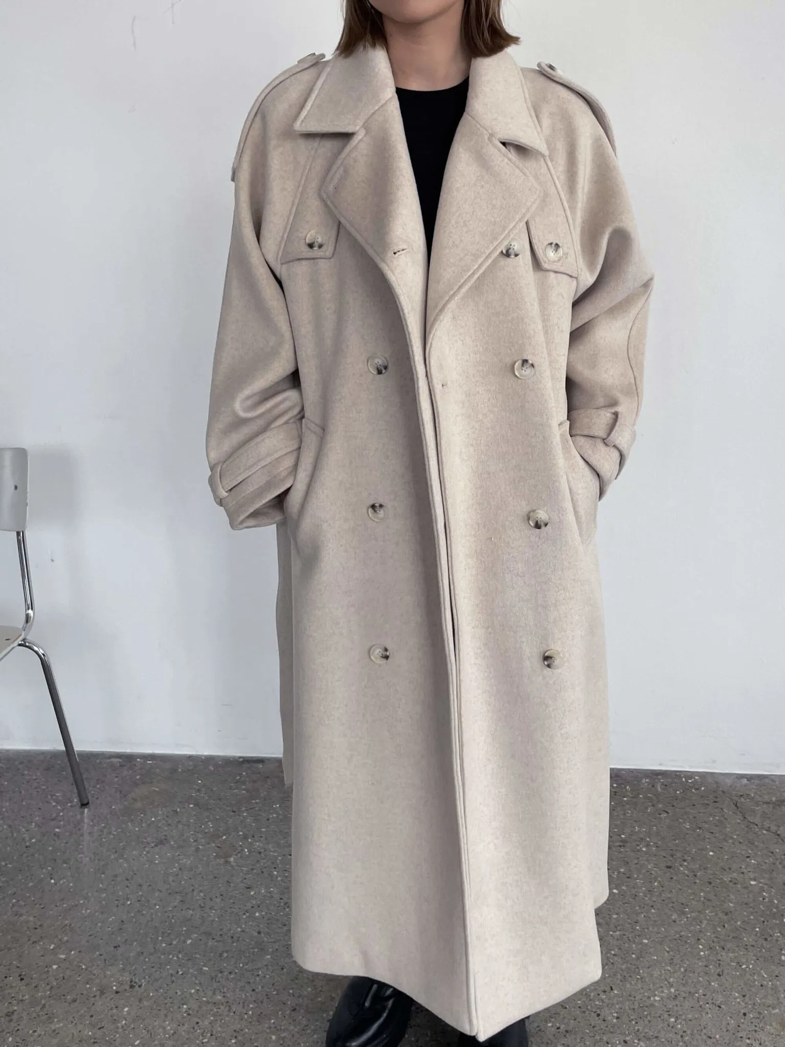 BEA WOOL COAT - BEIGE