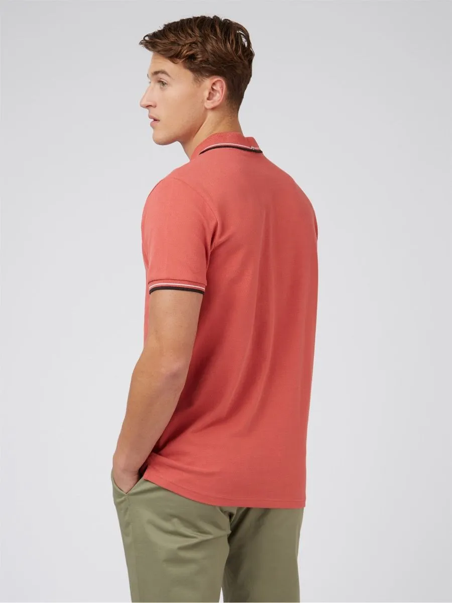 Ben Sherman Casual Short Sleeve Polo Shirt Raspberry