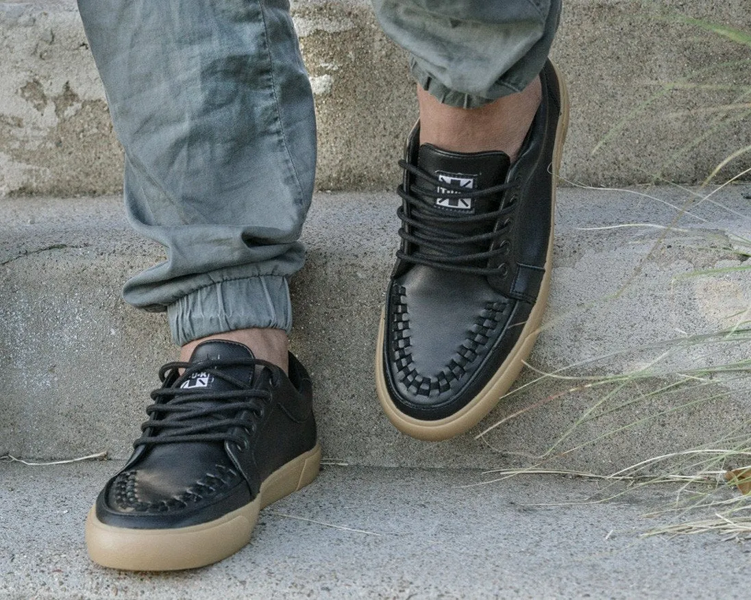 Black Leather No-Ring VLK Sneaker