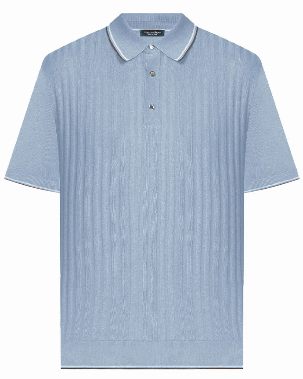 Blue Knit Polo