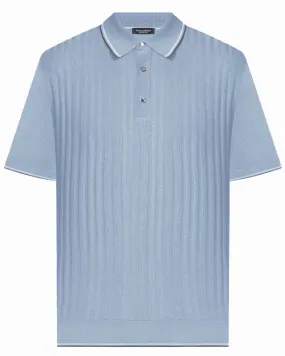 Blue Knit Polo