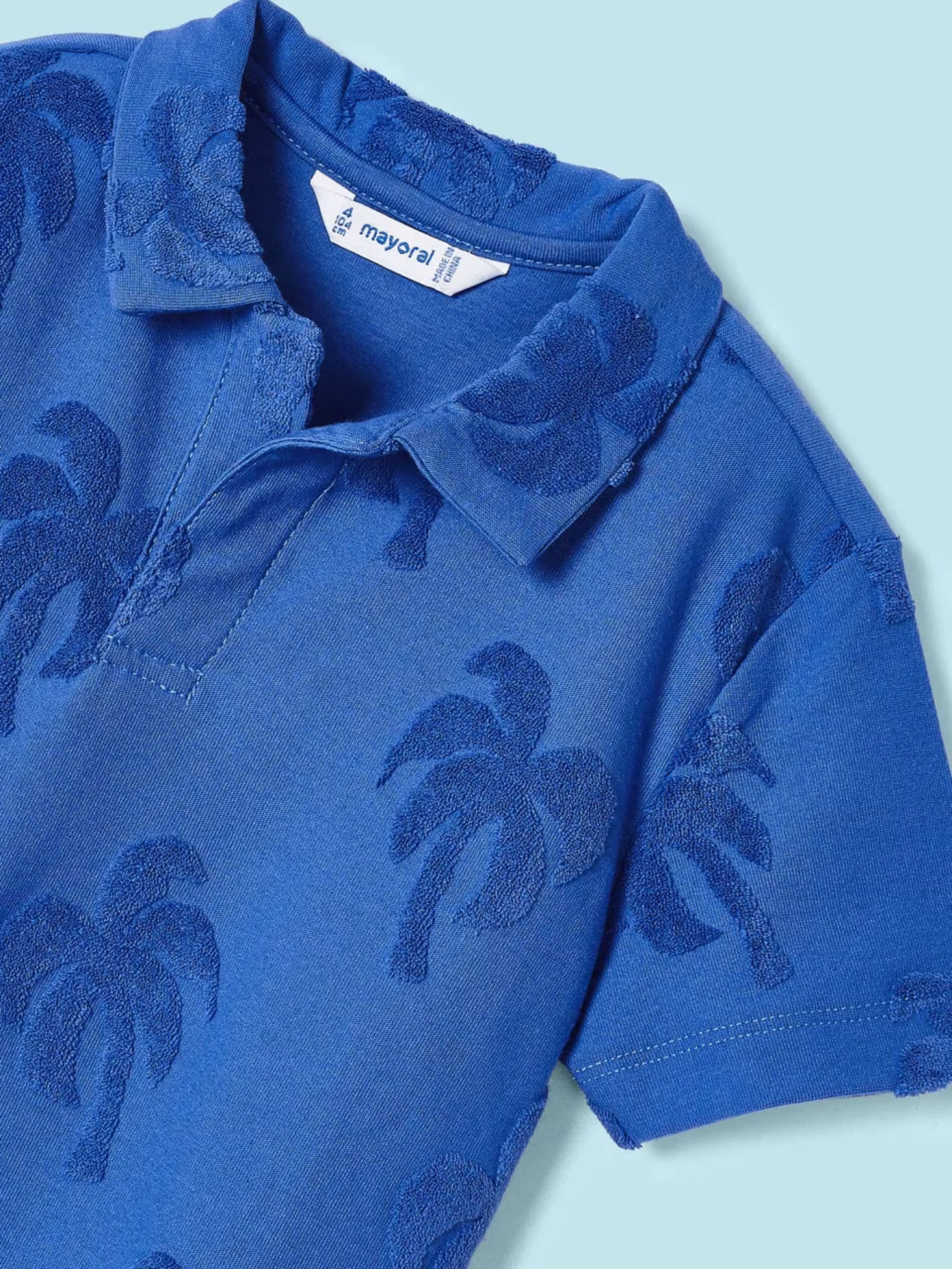 Blue Polo w/ Palm Trees