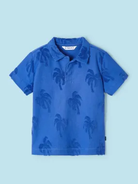 Blue Polo w/ Palm Trees