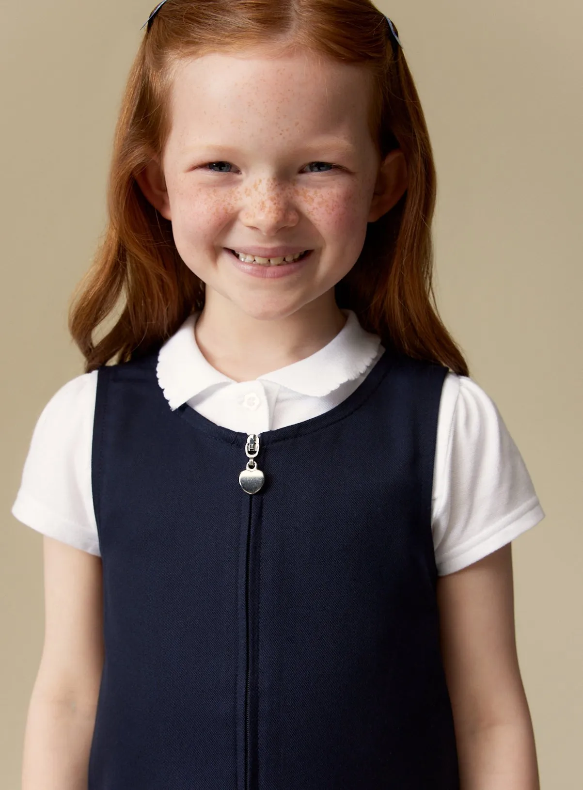 Buy Navy Zip-Through Pinafore 4 Pack 6 years | School dresses | Tu