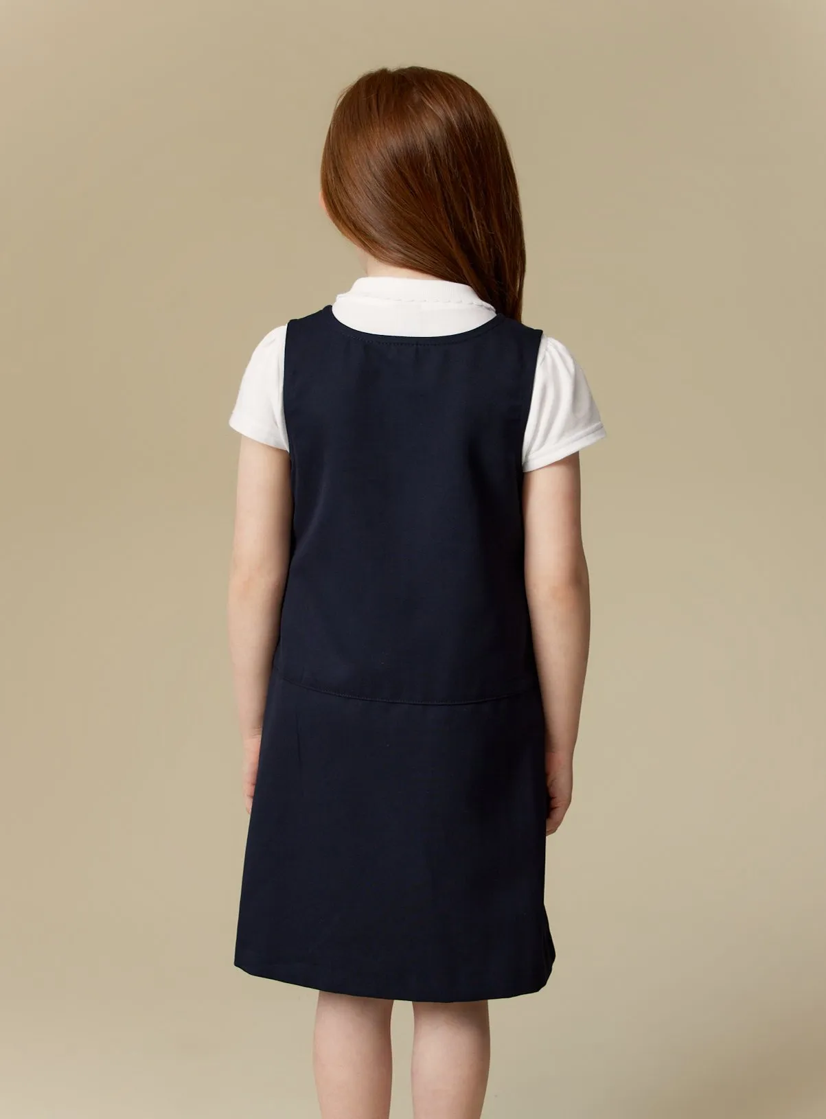 Buy Navy Zip-Through Pinafore 4 Pack 6 years | School dresses | Tu