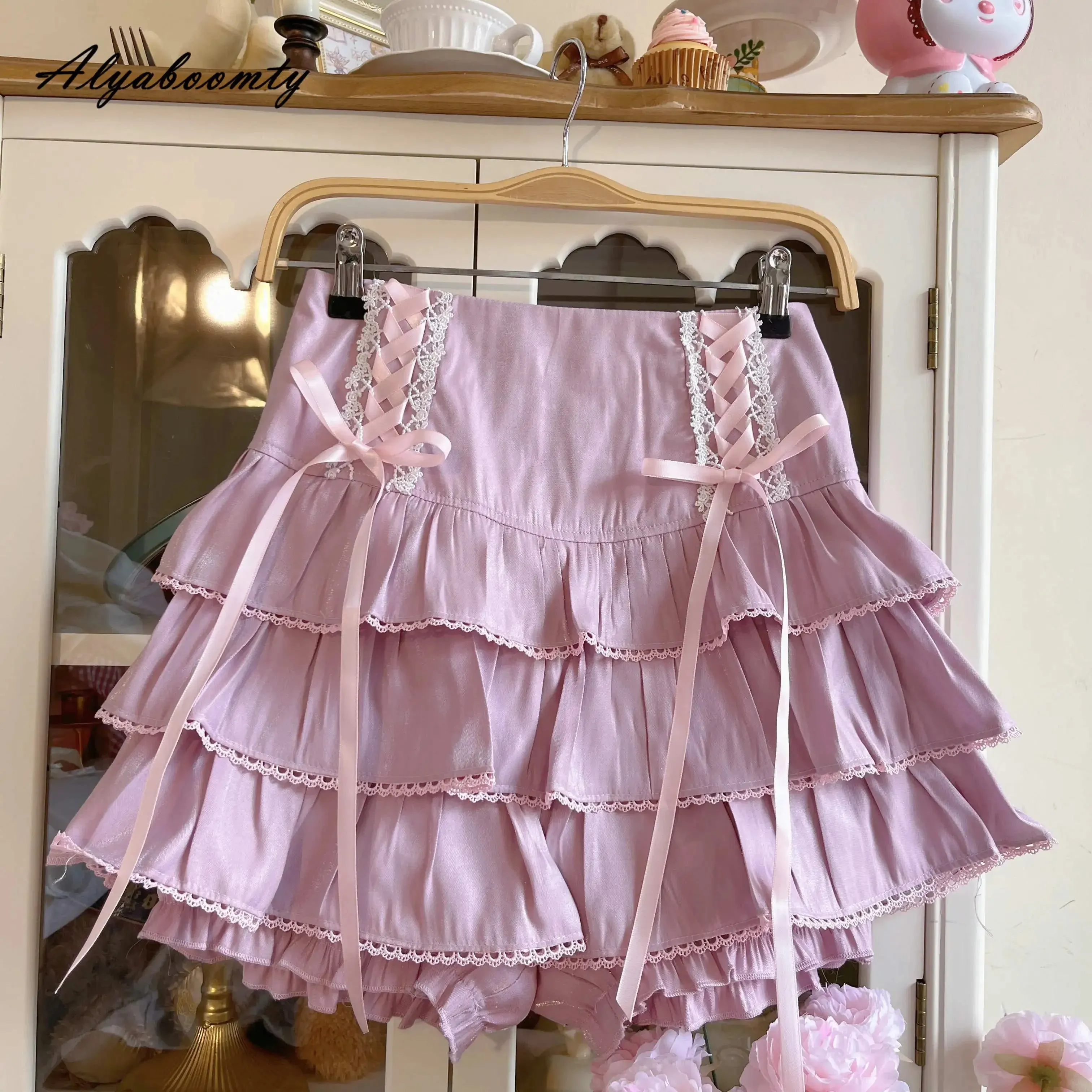 Cookie Bite Kawaii Princess Ruffled Mini Skirt