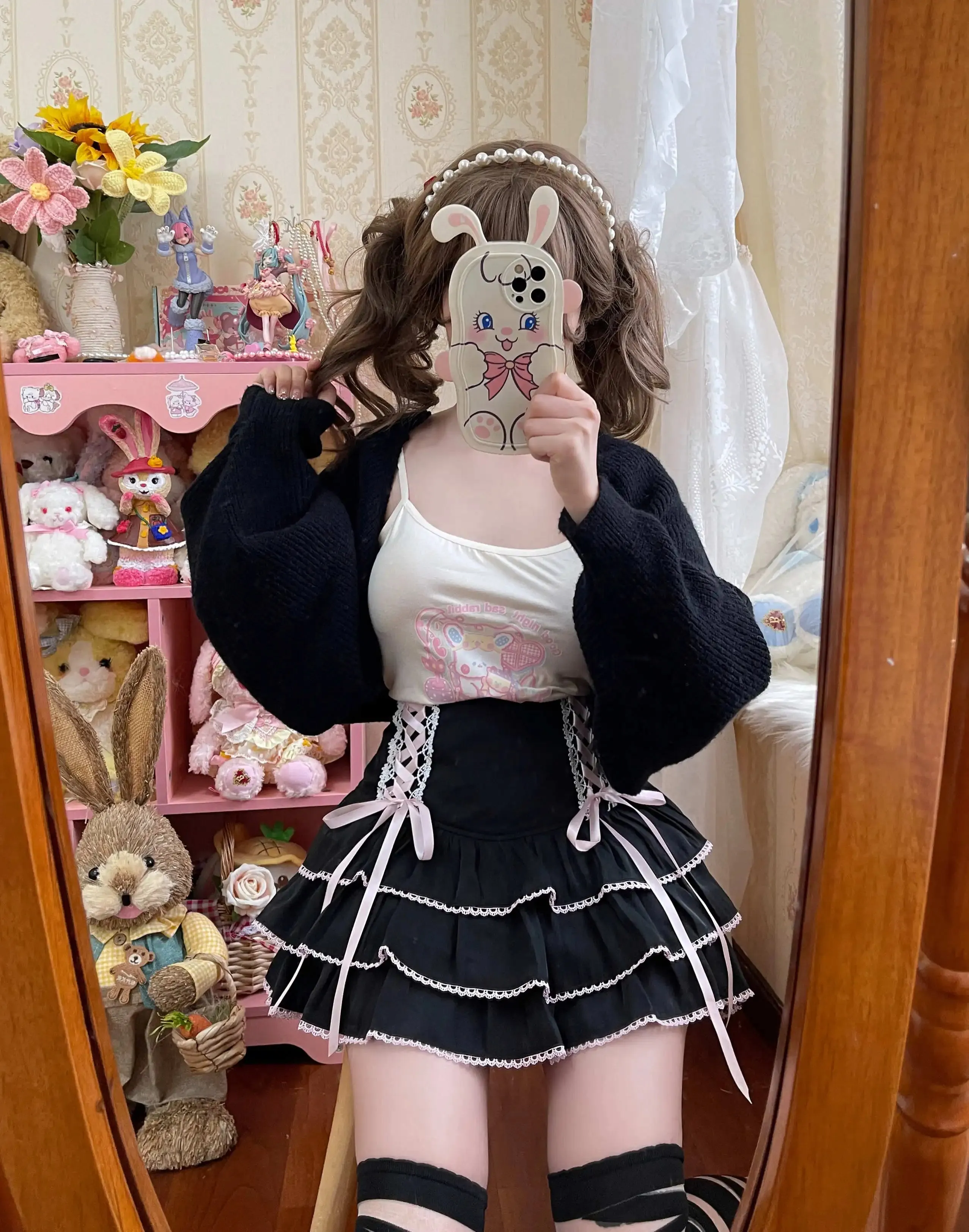 Cookie Bite Kawaii Princess Ruffled Mini Skirt