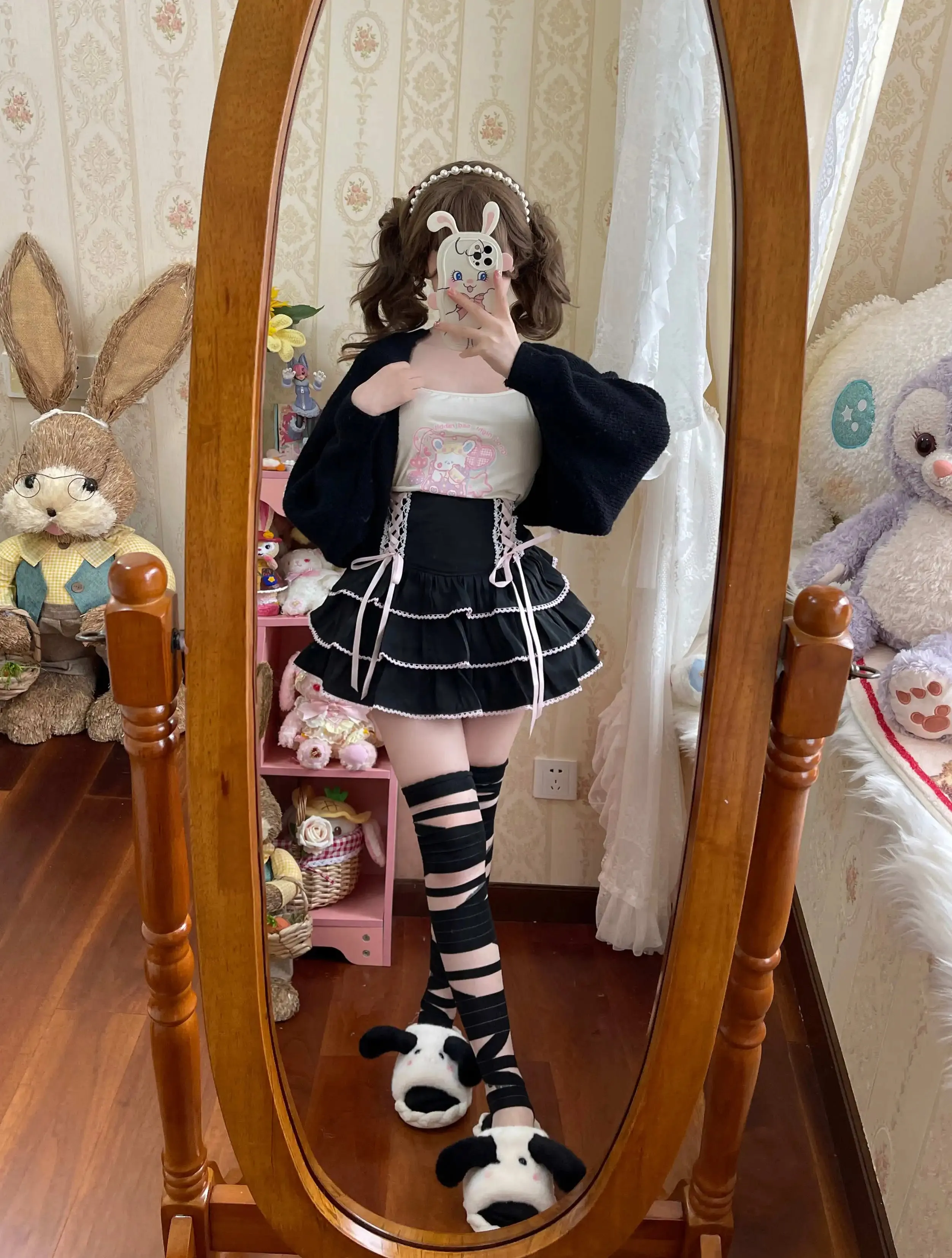 Cookie Bite Kawaii Princess Ruffled Mini Skirt