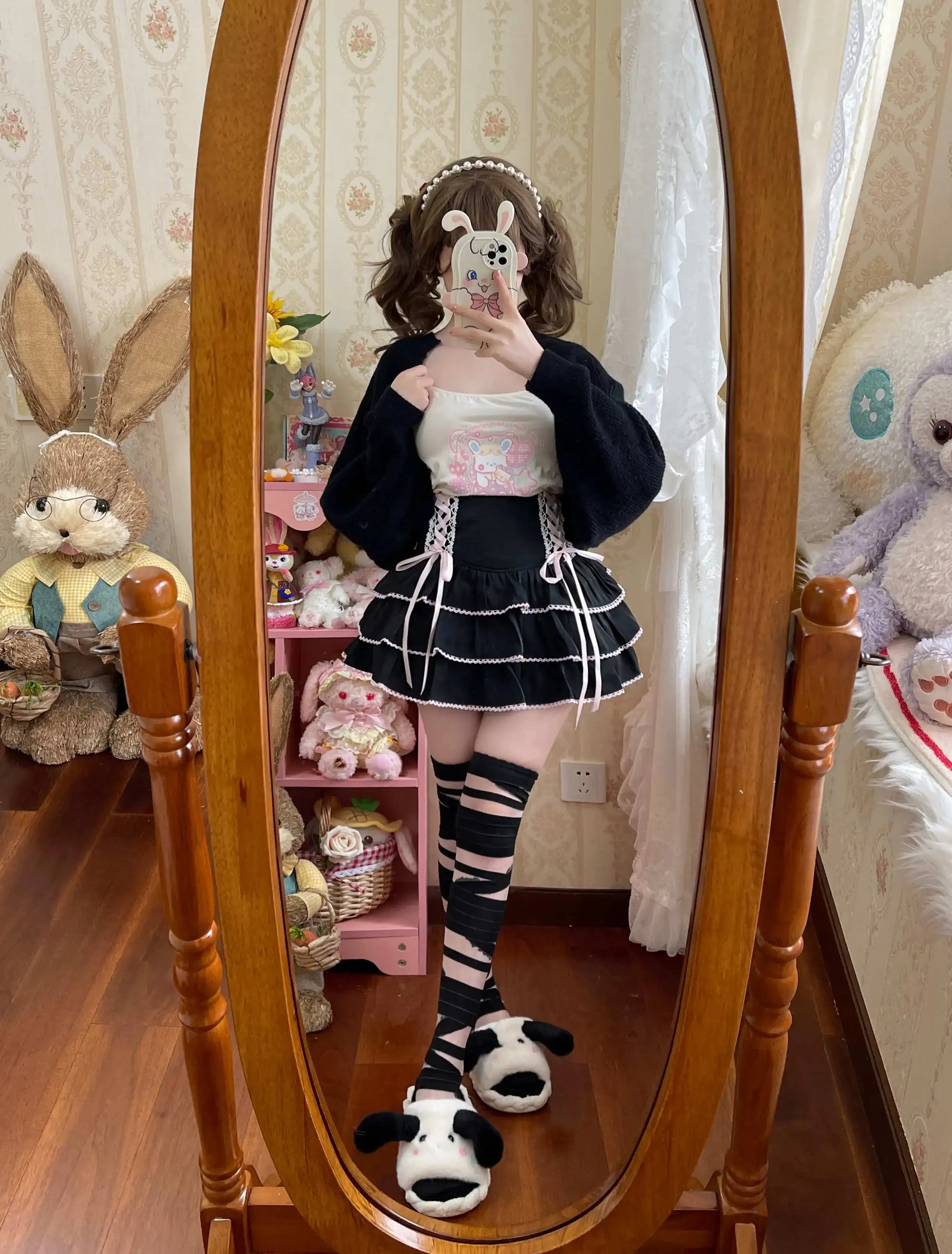 Cookie Bite Kawaii Princess Ruffled Mini Skirt