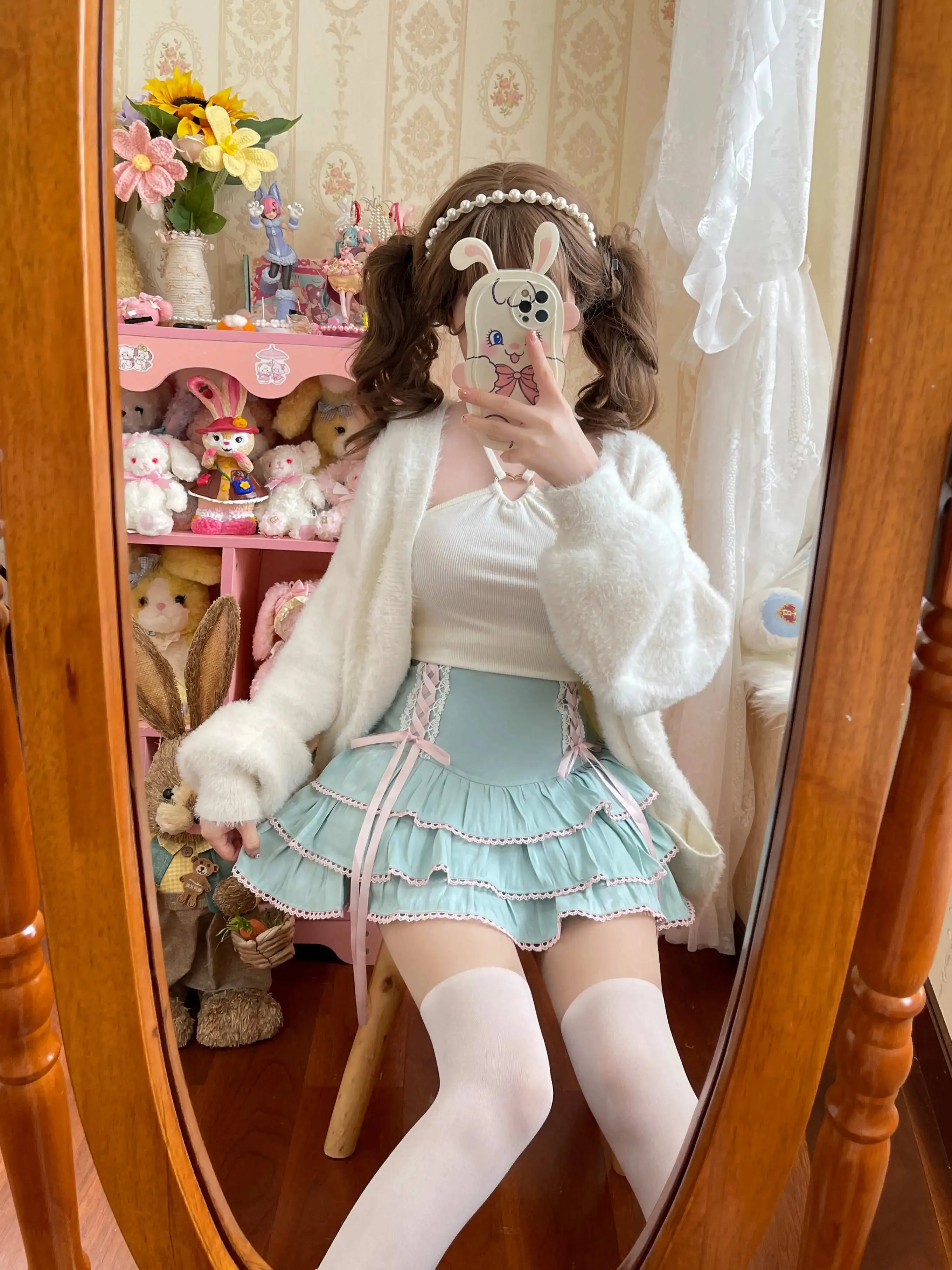 Cookie Bite Kawaii Princess Ruffled Mini Skirt