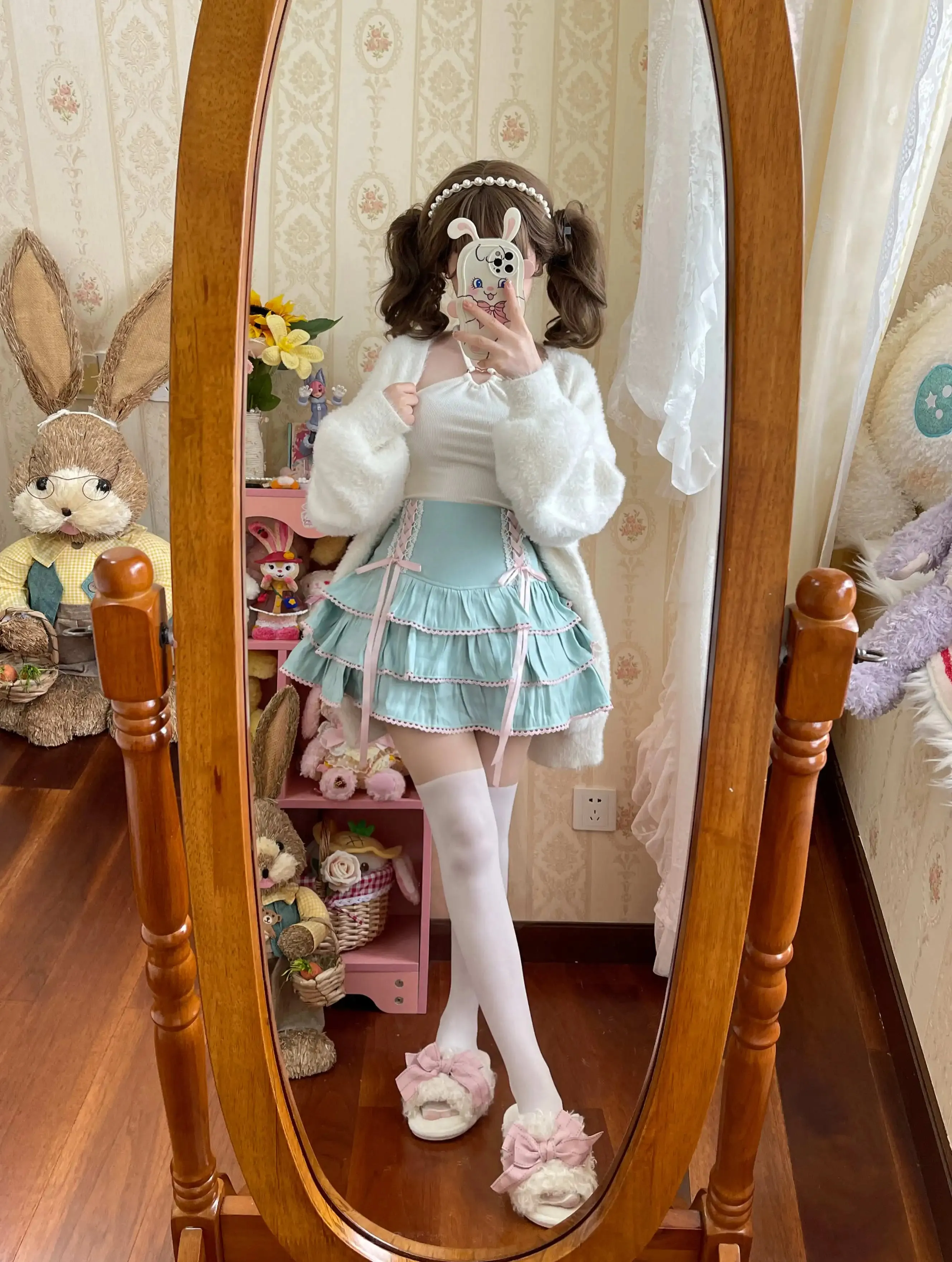 Cookie Bite Kawaii Princess Ruffled Mini Skirt