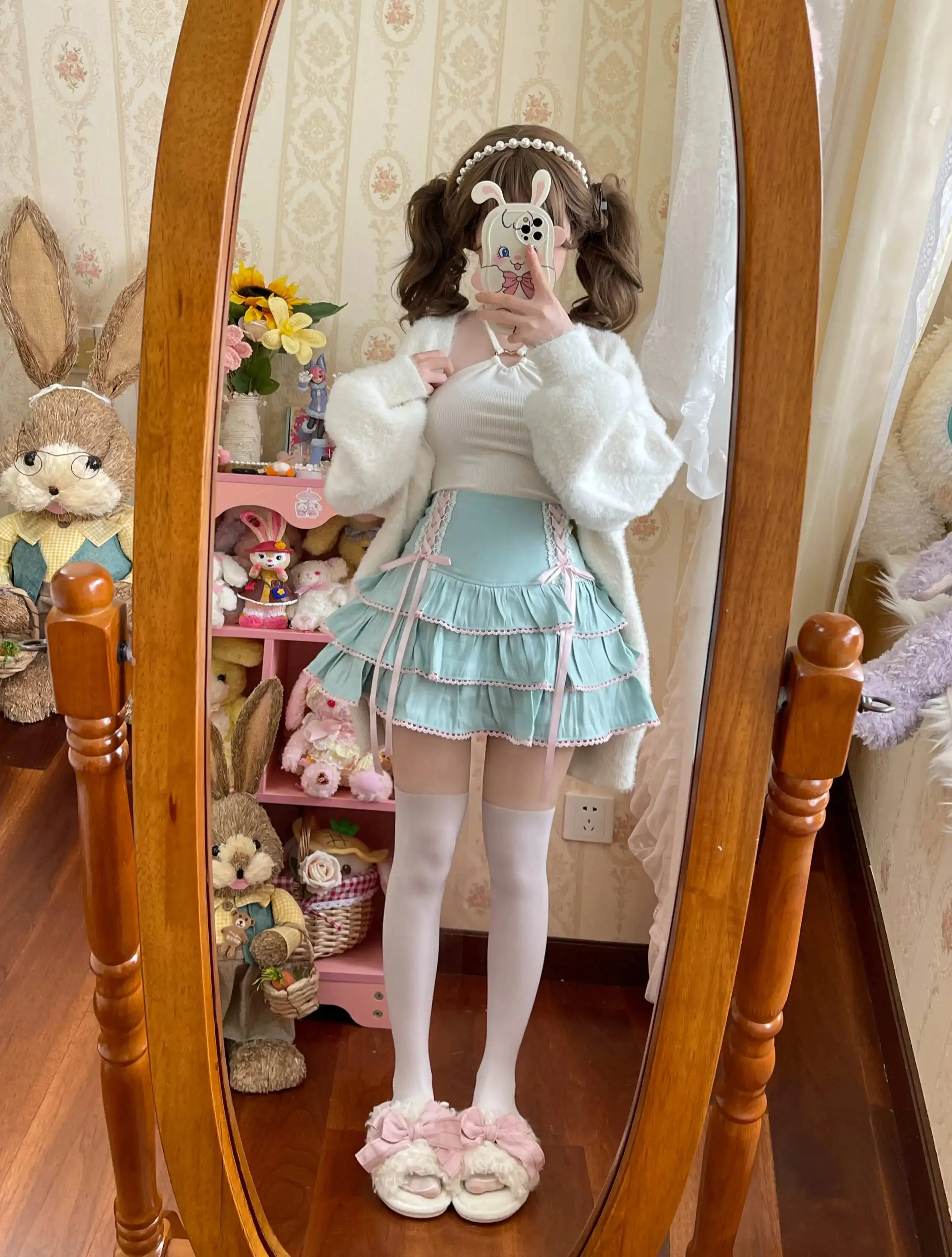 Cookie Bite Kawaii Princess Ruffled Mini Skirt