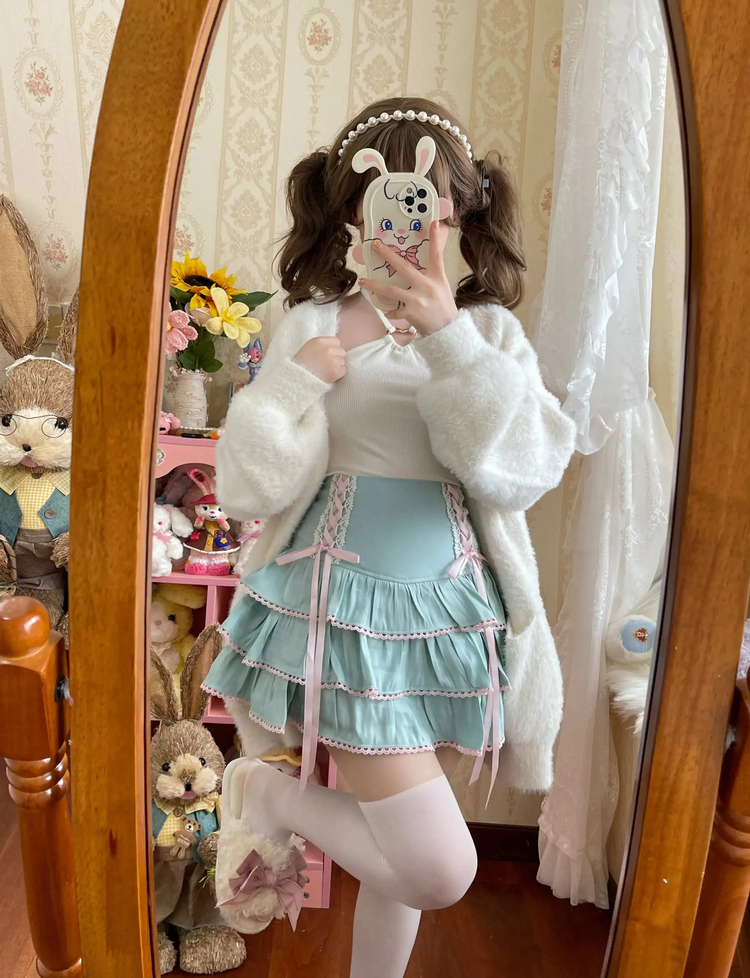 Cookie Bite Kawaii Princess Ruffled Mini Skirt