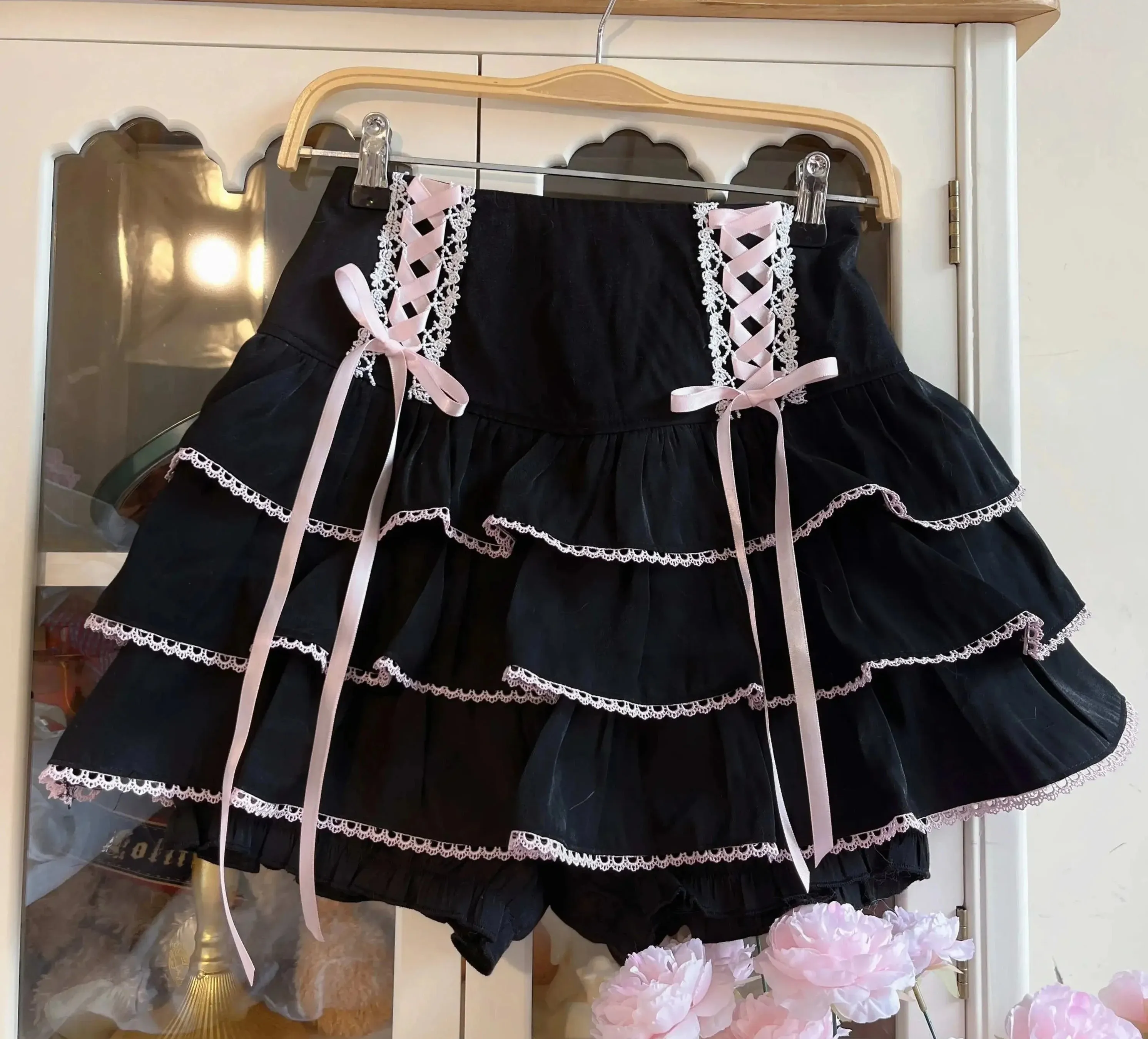 Cookie Bite Kawaii Princess Ruffled Mini Skirt