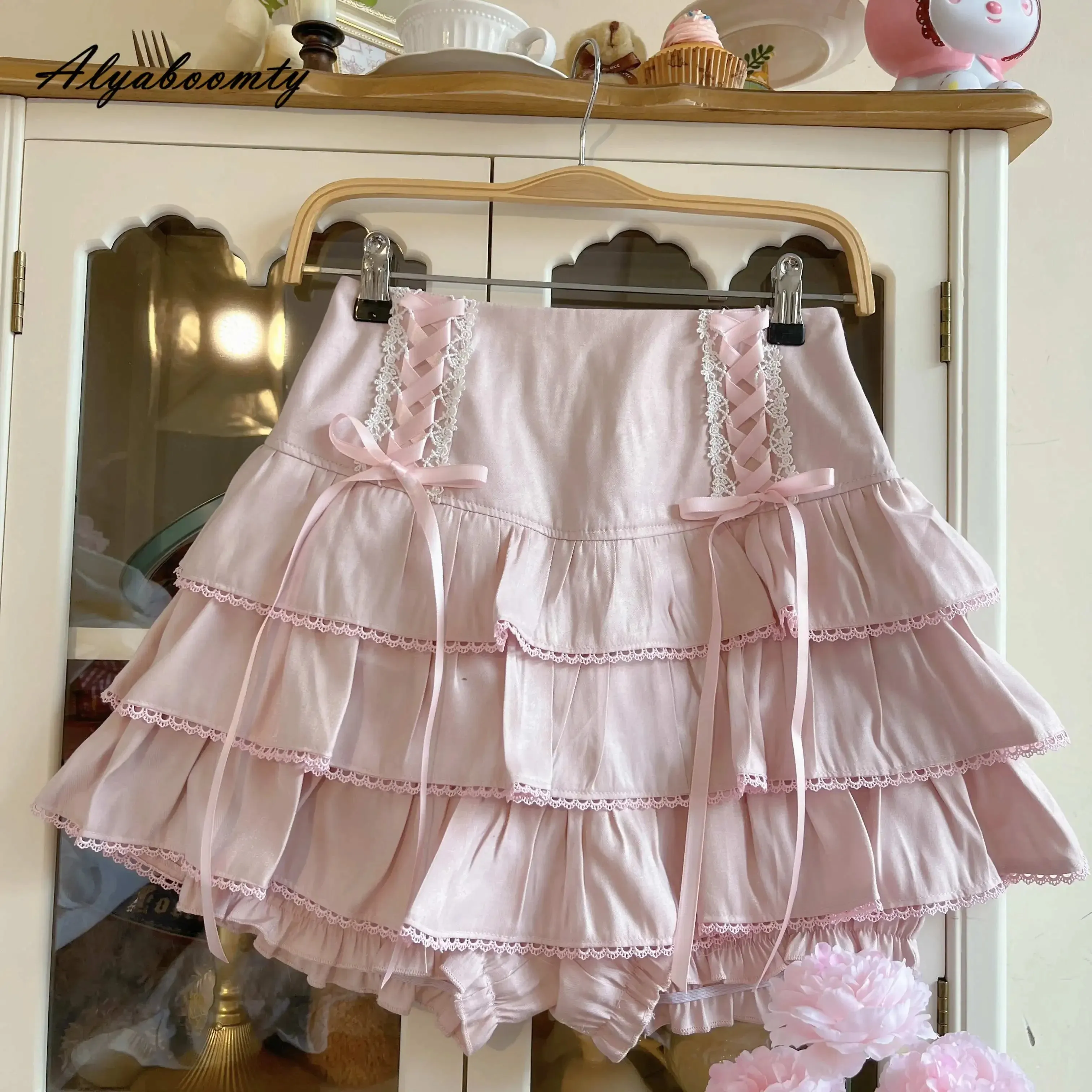 Cookie Bite Kawaii Princess Ruffled Mini Skirt