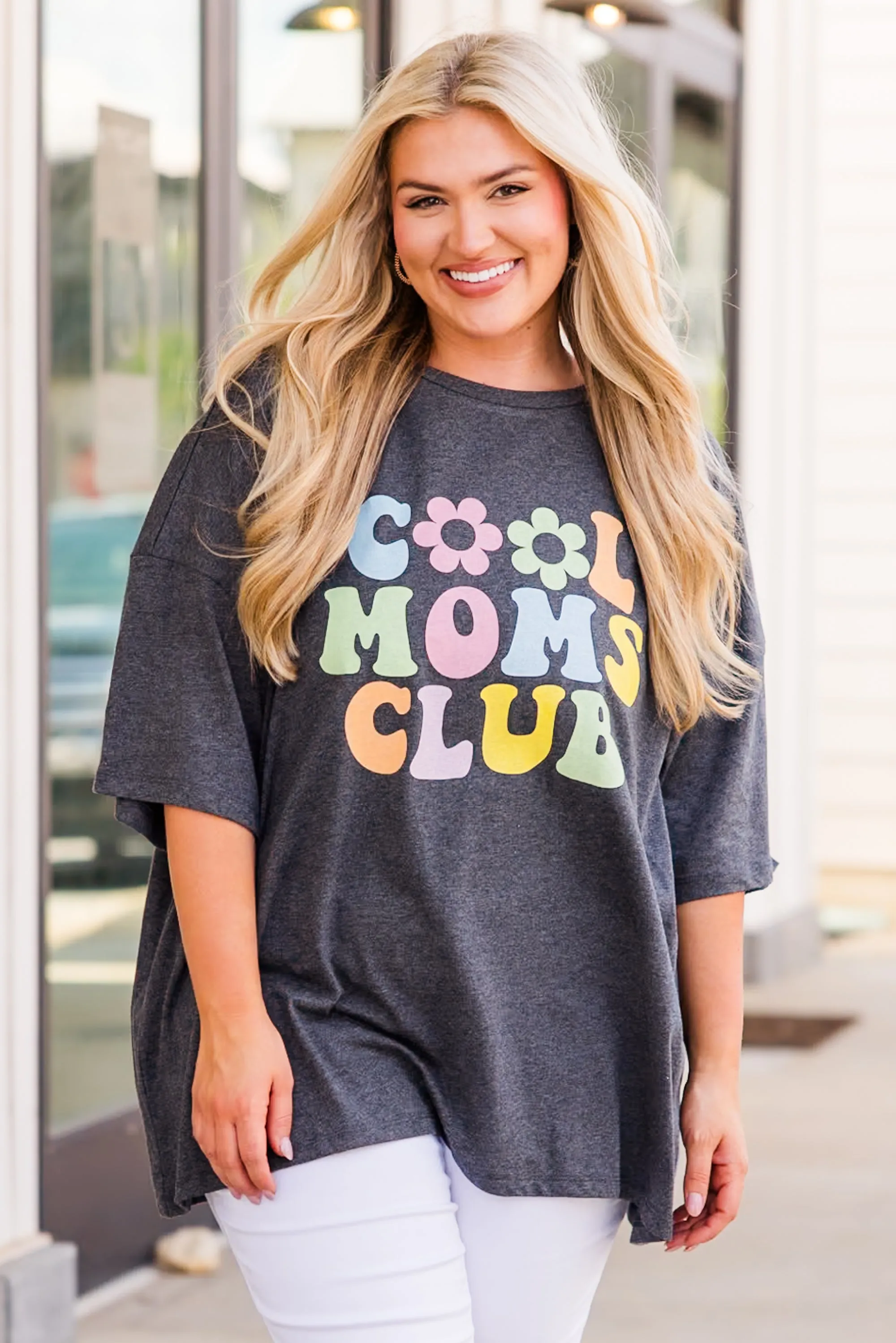 Cool Mom Era Boyfriend Tee, Charcoal