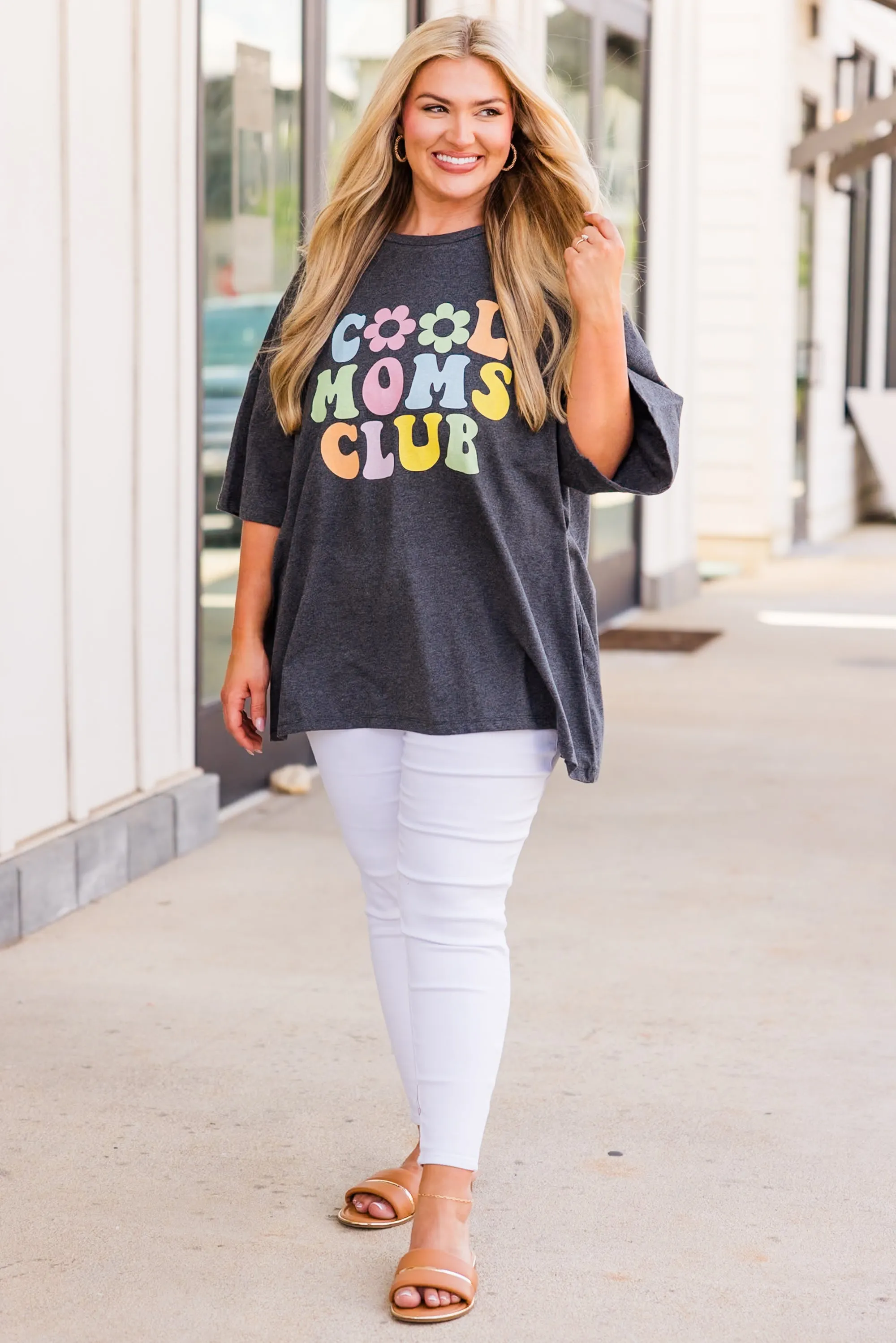 Cool Mom Era Boyfriend Tee, Charcoal