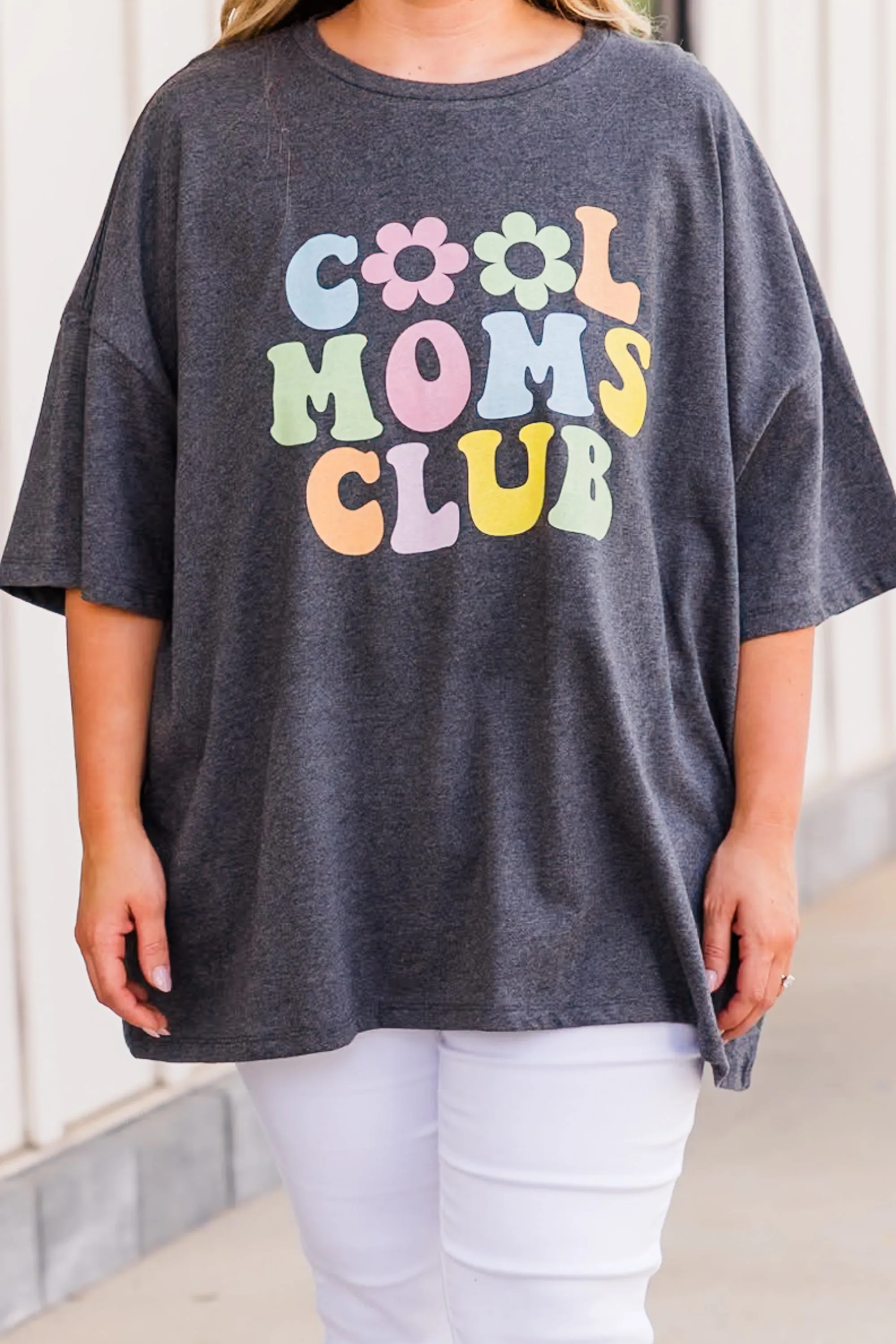 Cool Mom Era Boyfriend Tee, Charcoal