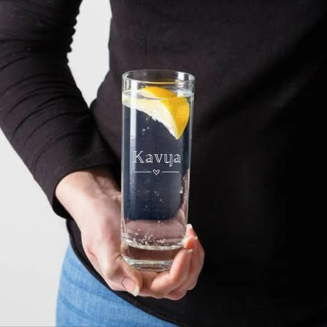 Customized Cocktail Bar Glasses With Name Engraved Highball Glassware