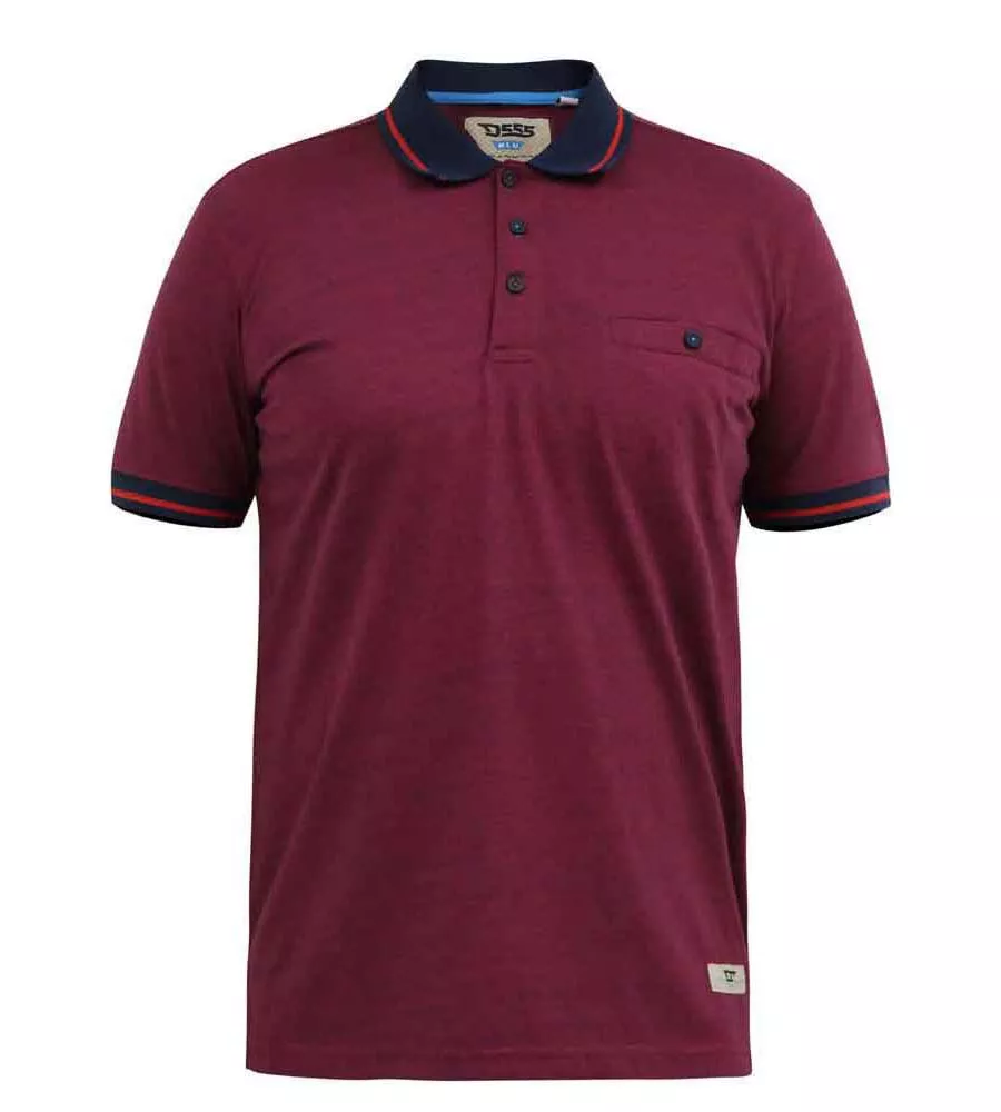 D555 Mens Fine Stripe Polo Shirt With Chest Pocket (WIGBOROUGH)