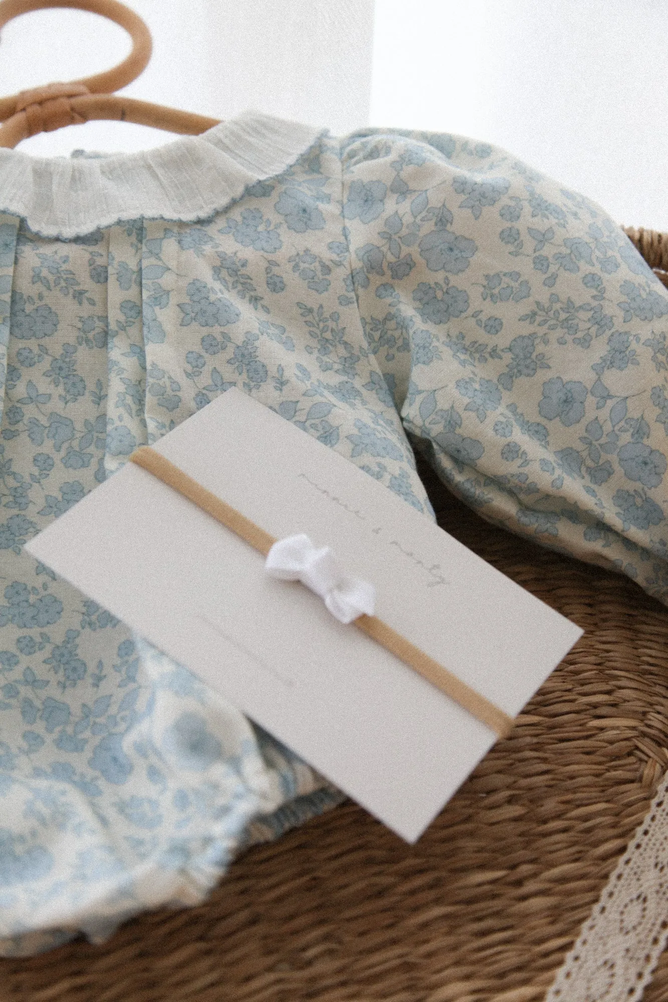 Dainty Mini Bow Headband in White