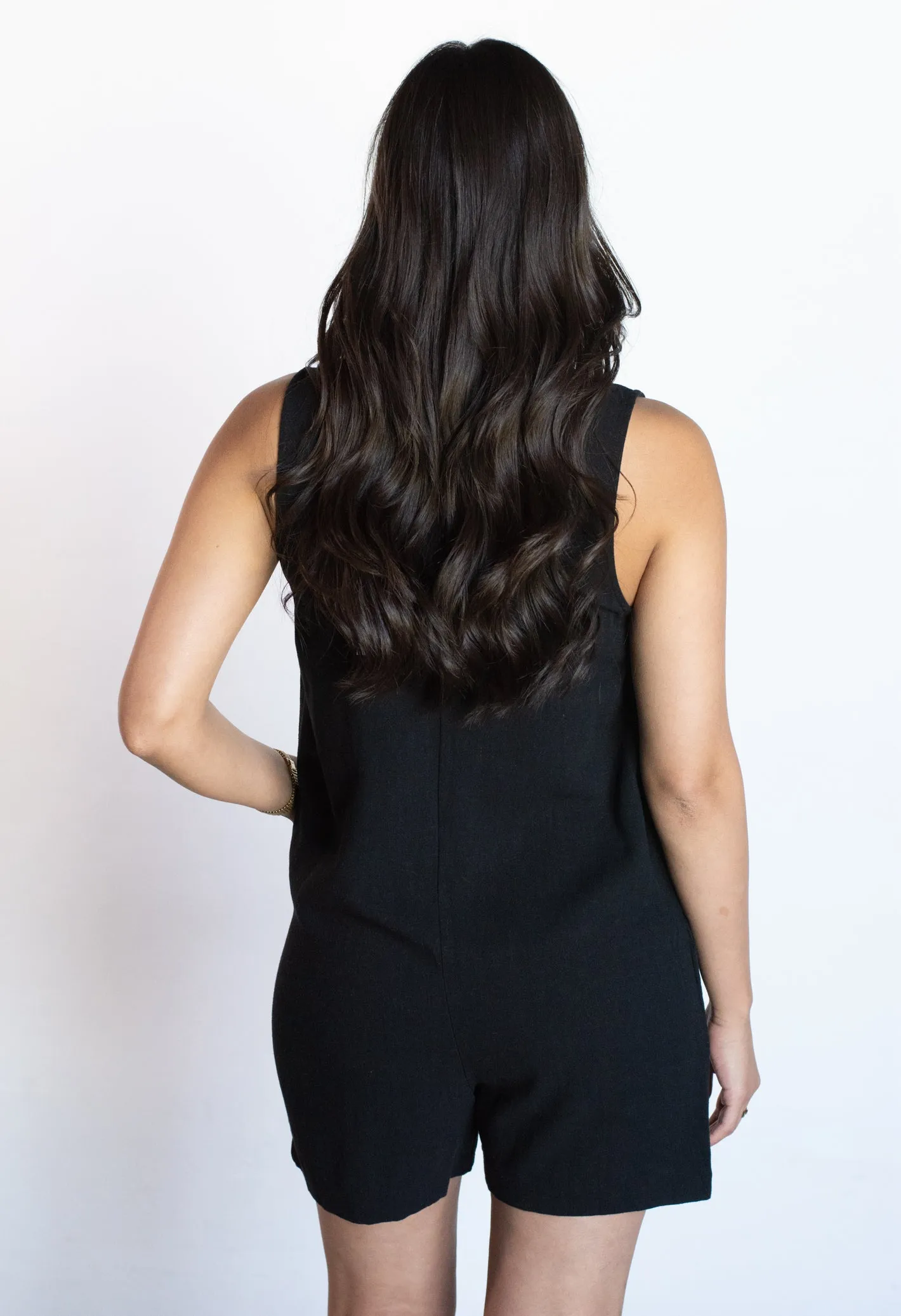 Dapper Days Black Romper