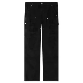 Destroyed Carpenter Pant - Washed Black