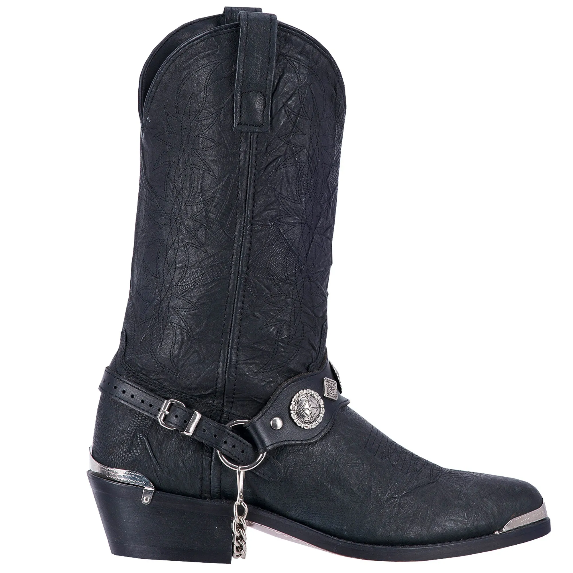 Dingo Mens Suiter Cowboy Boots Leather Black