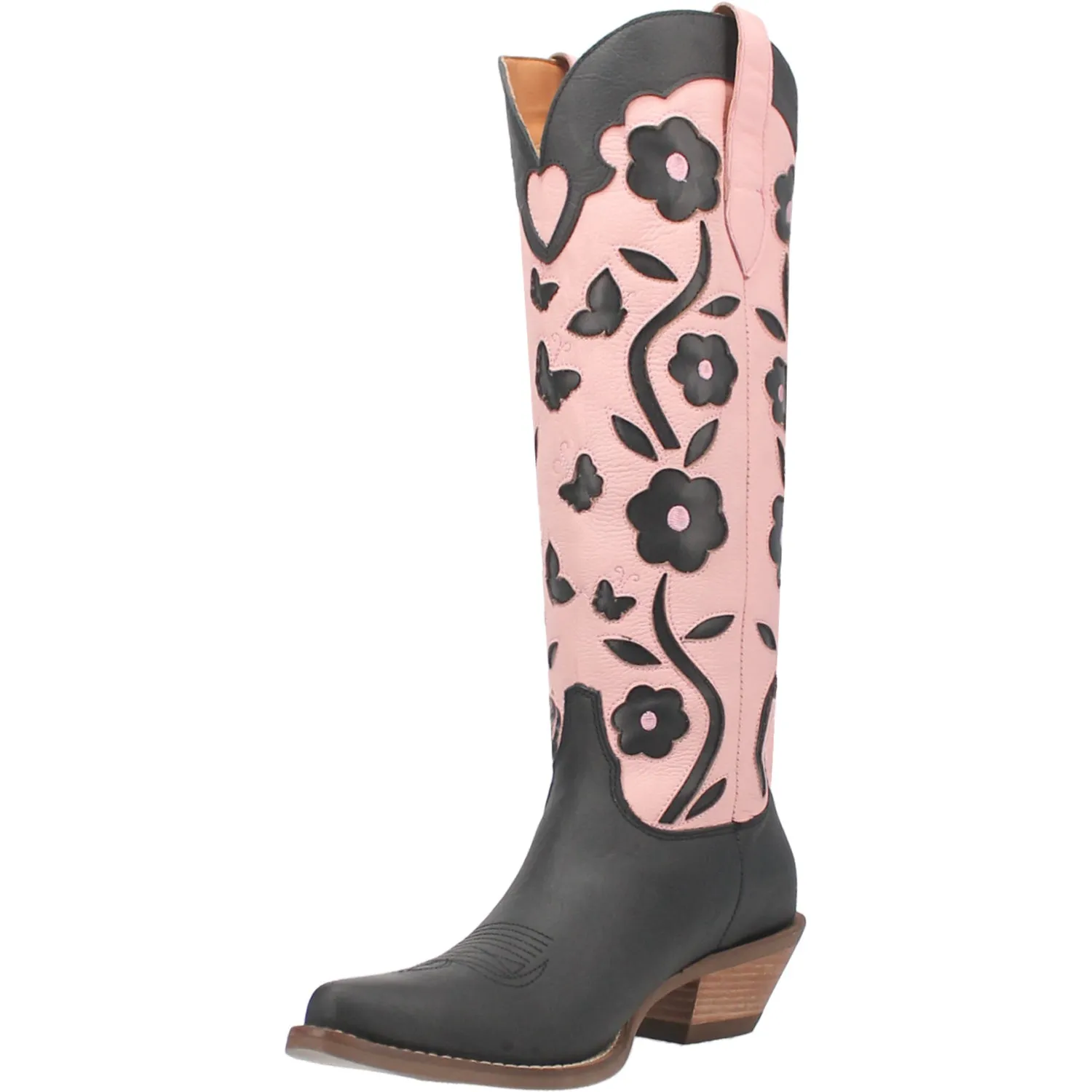 Dingo Womens Goodness Gracious Black Leather Cowboy Boots