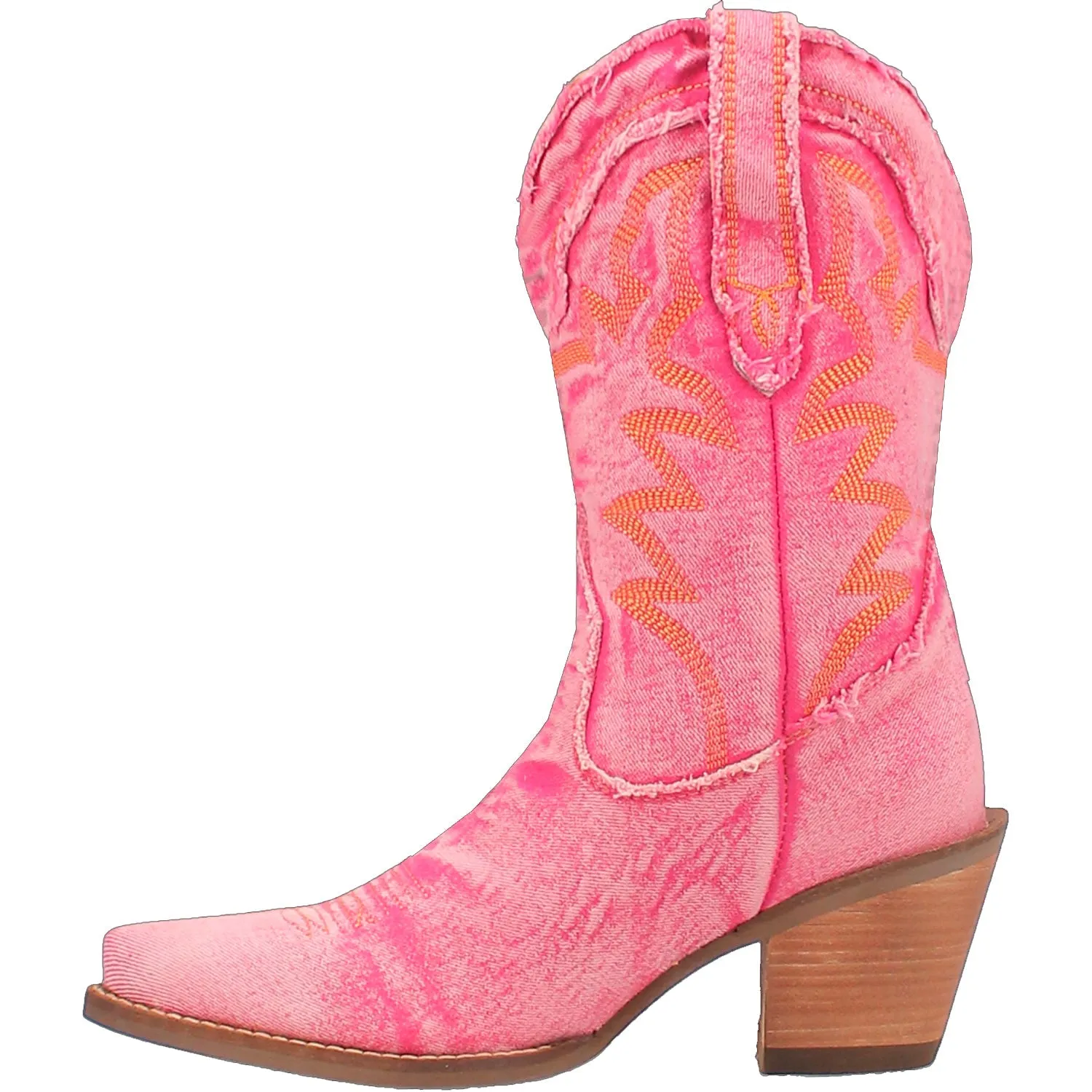 Dingo Womens Yall Need Dolly Pink Denim Cowboy Boots