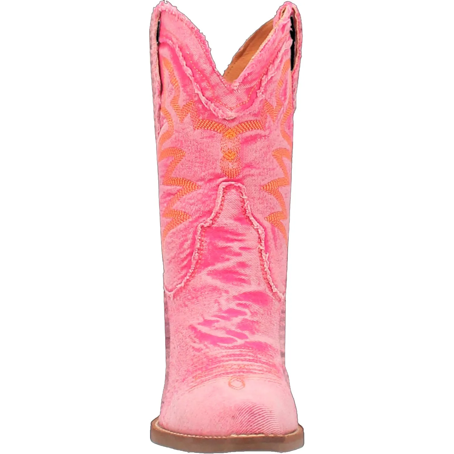 Dingo Womens Yall Need Dolly Pink Denim Cowboy Boots