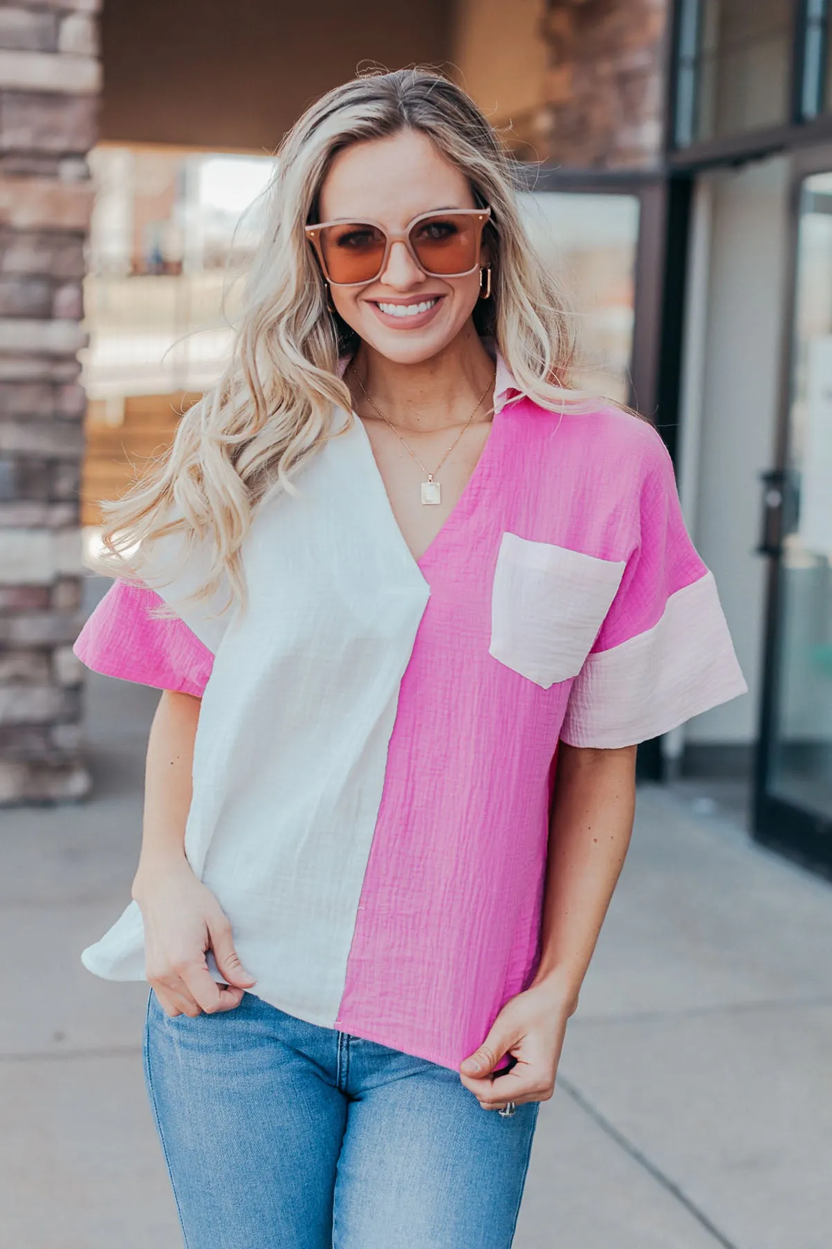 Dolly Colorblock Top