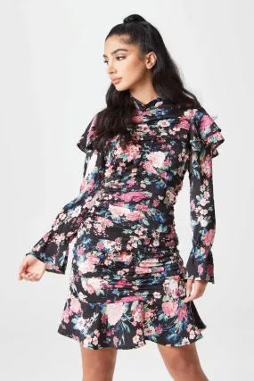 Dresses | Ingrid Floral Centre Ruched Dress | Urban Bliss