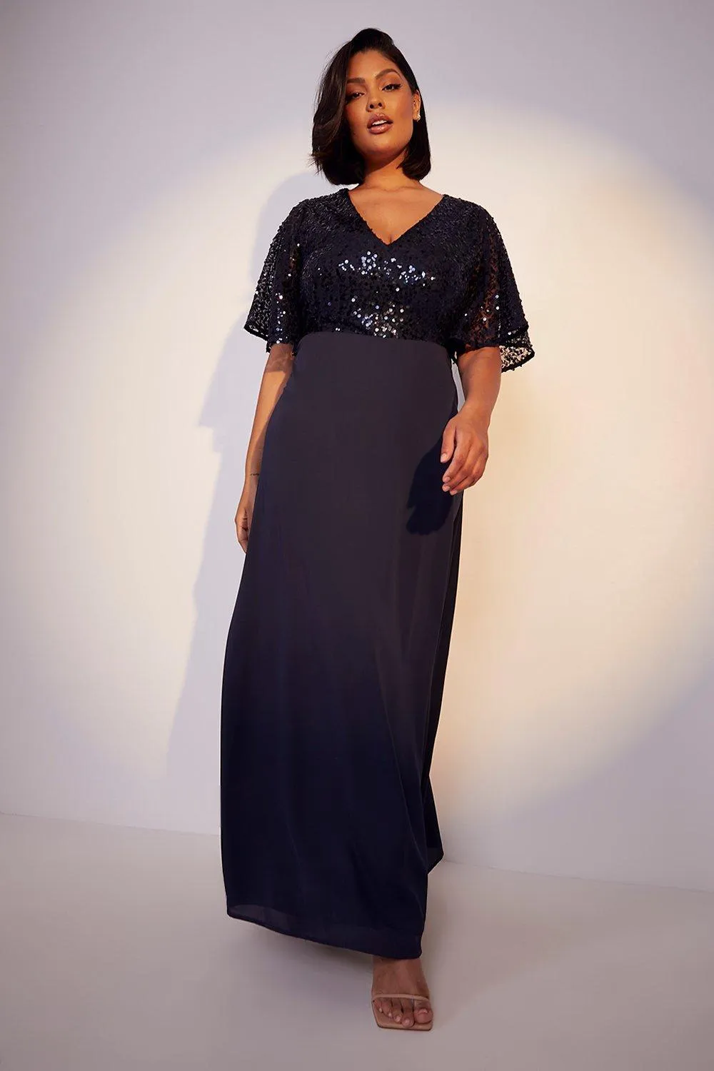 Dresses | Plus Bridesmaid Occasion Sequin Angel Maxi Dress | boohoo