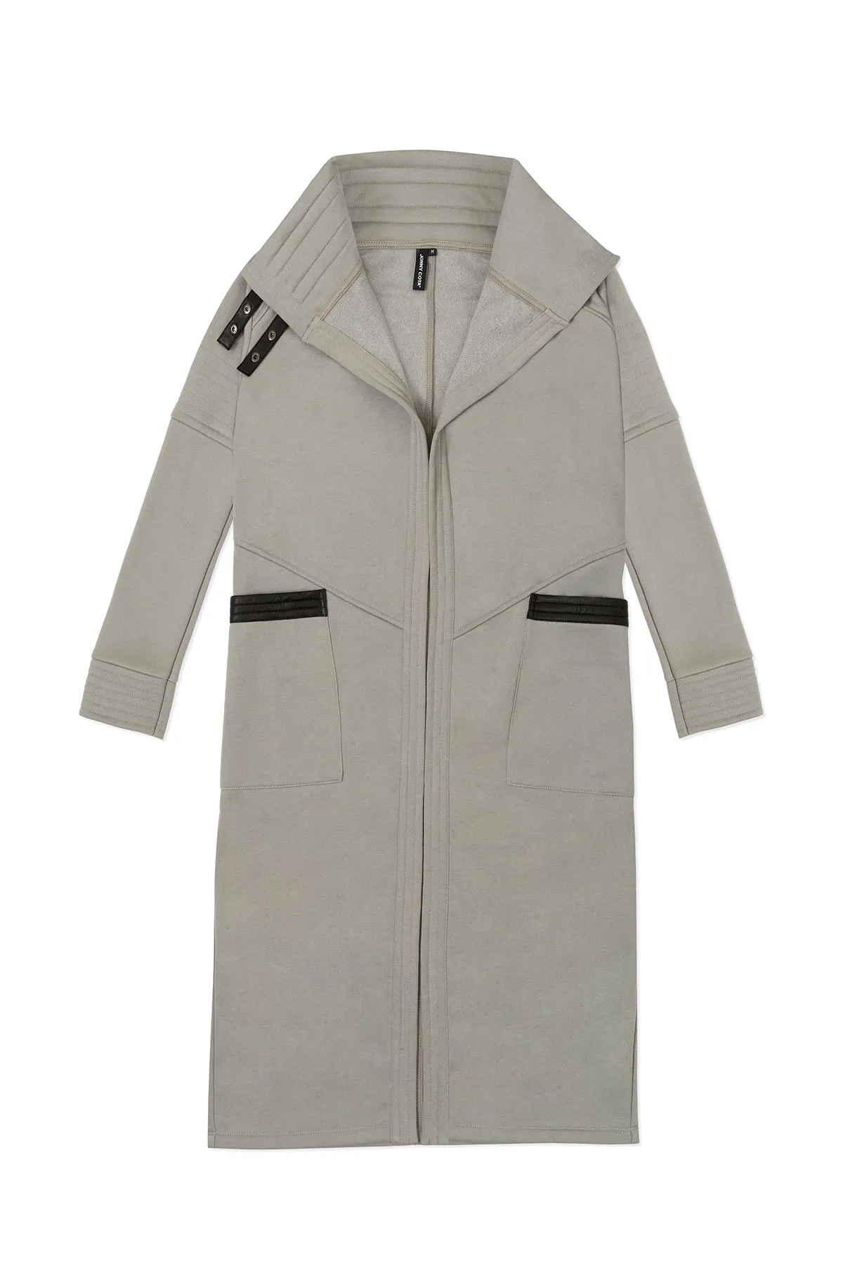 DUSTER COAT IN ASH FLEECE