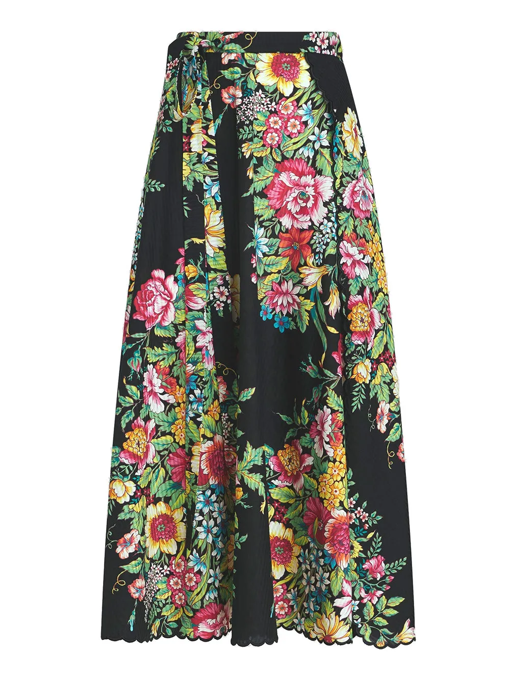 Etro Beachwear Midi Skirt in Nero