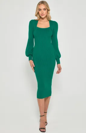 Faux Shrug Knit Midi Dress (SKN630) 