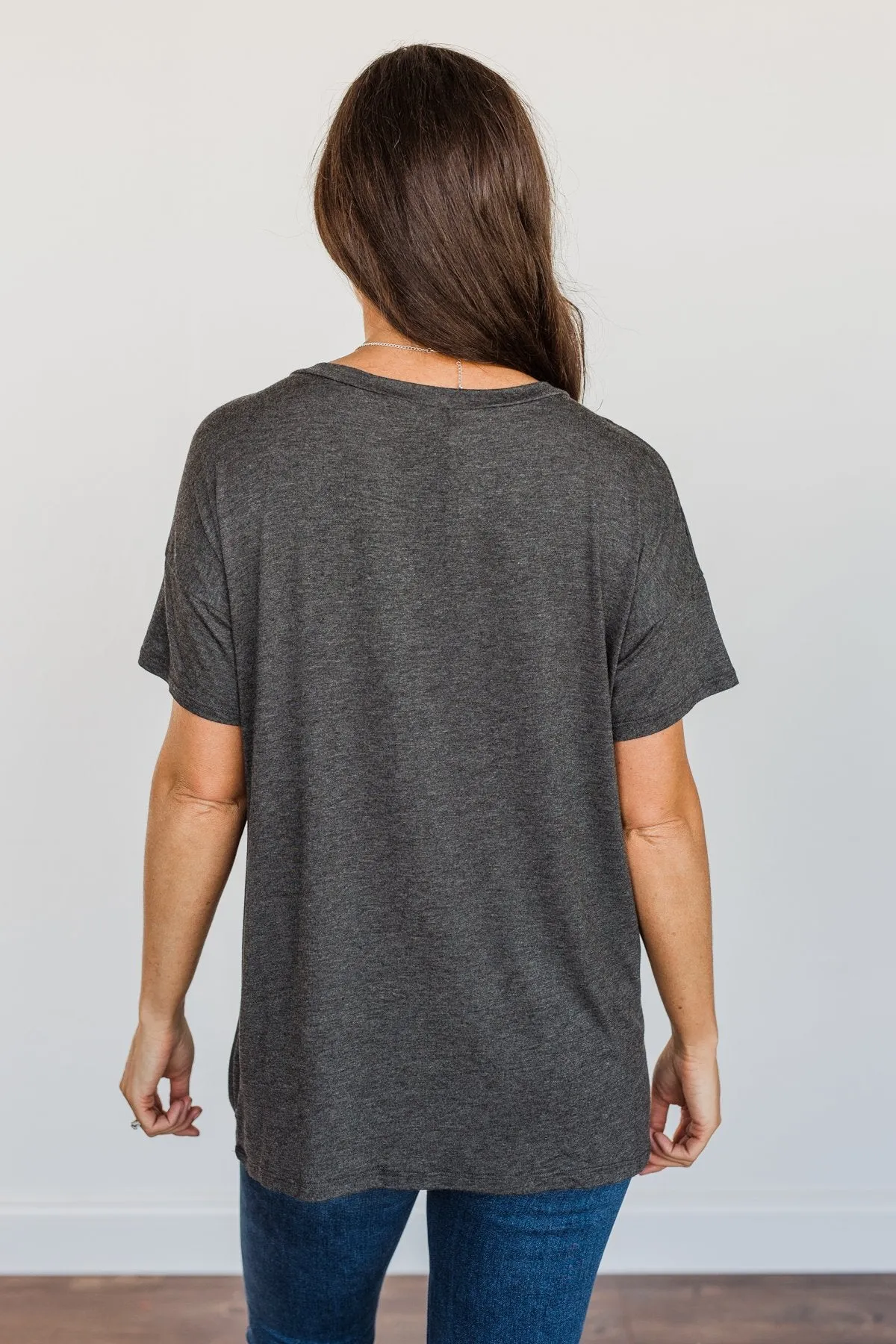 Free Spirit Graphic Tee- Charcoal