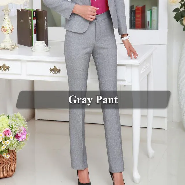 Full Length Professional Business Formal Work Wear Slim Pants for Women