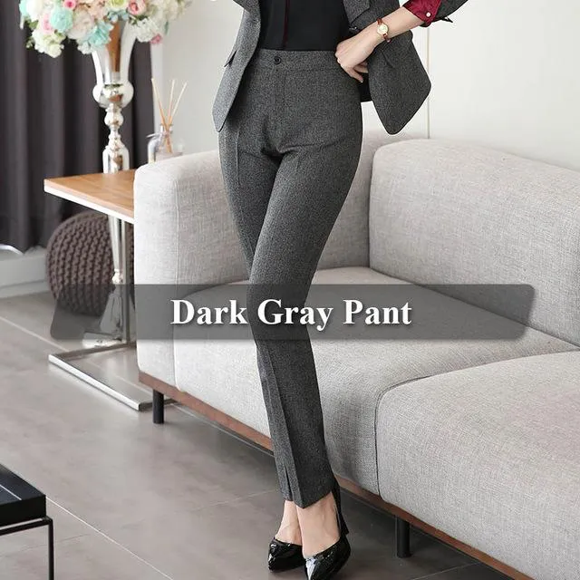 Full Length Professional Business Formal Work Wear Slim Pants for Women