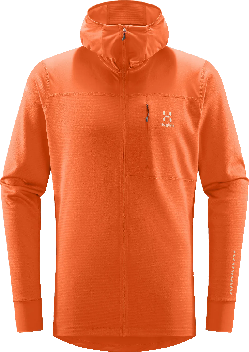 Haglöfs Men's L.I.M Mid Multi Hood Flame Orange | Buy Haglöfs Men's L.I.M Mid Multi Hood Flame Orange here | Outnorth