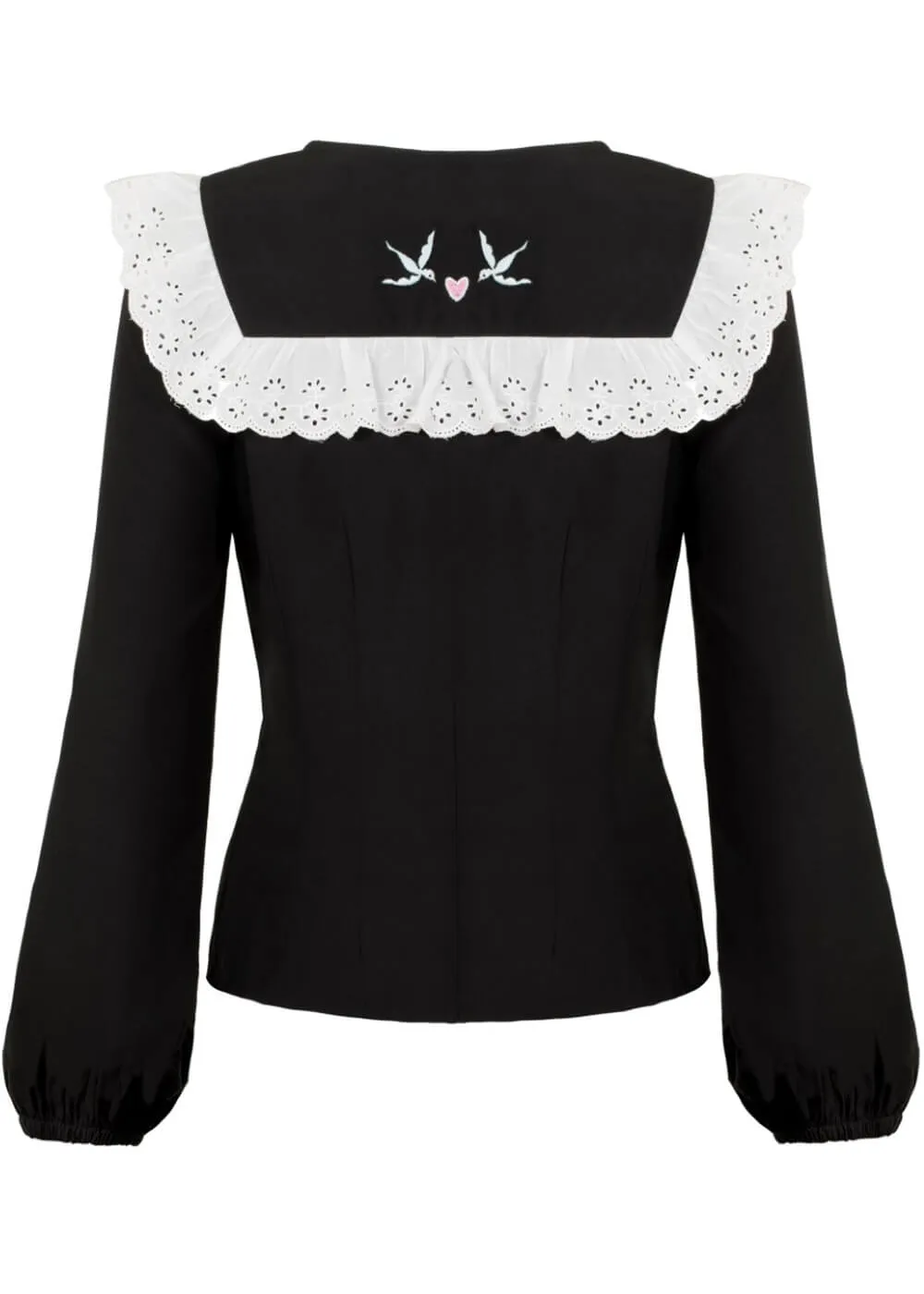 Hell Bunny Tessie Blouse Black