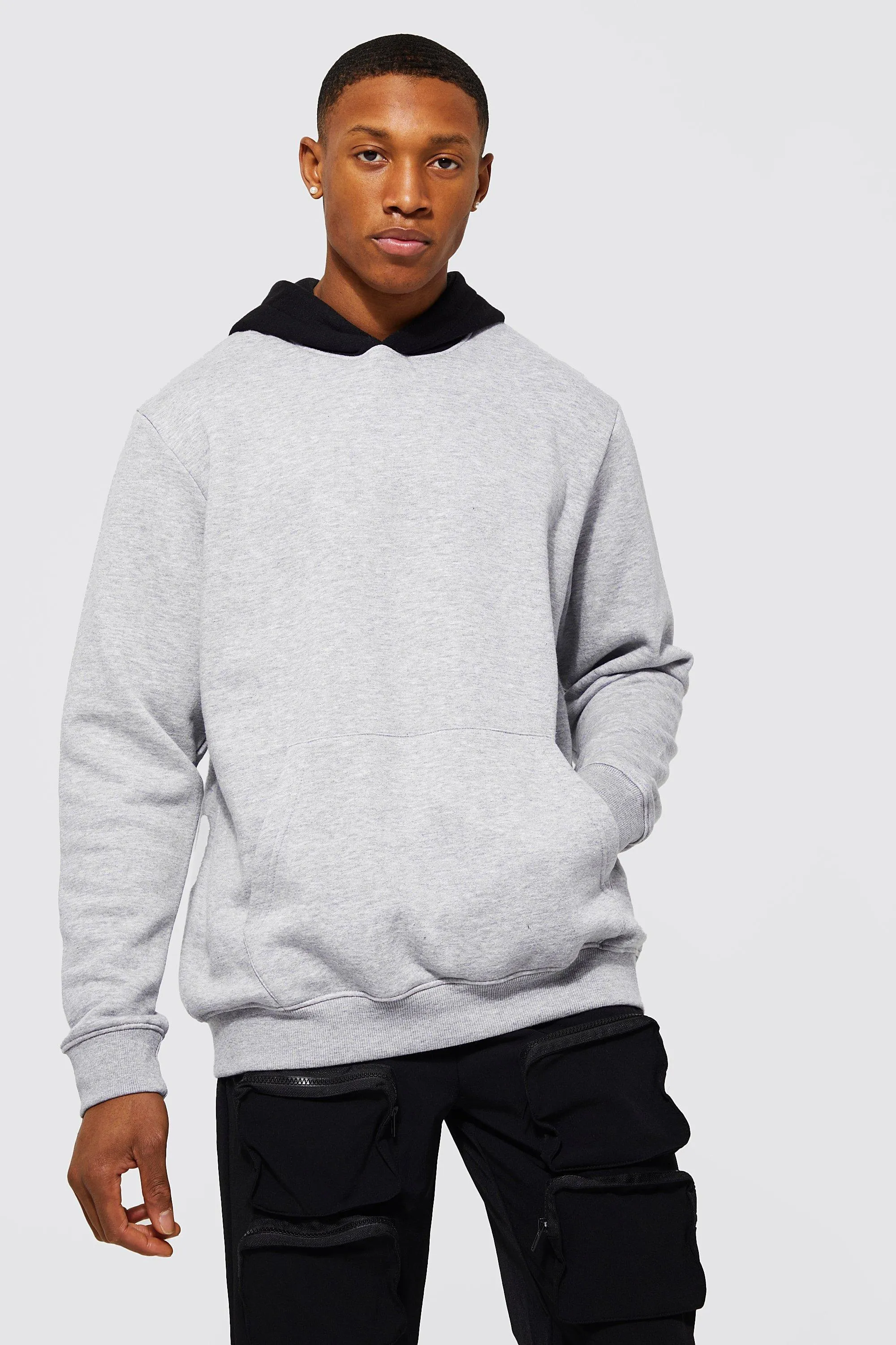 Hoodie With Contrast Hood